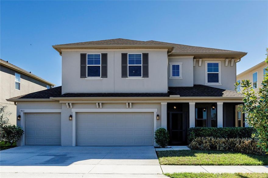 Welcome to Lake Life on the Clermont Chain! This beautiful home sits on a DOUBLE WATERFRONT lot with a private boat dock & electric lift. The screened front patio overlooks the boat channel and nature while the screened lanai runs entire back of the home with stunning water views. Light, bright and neutral throughout, including luxury vinyl plank and granite countertops and vanities make living the lake life a breeze. The beautiful kitchen features 42” cabinets, crown molding, stainless steel appliances with range hood, double oven, large island, and water’s edge views. The family room & dining room alongside the kitchen offer a wonderful entertaining space. The flex room on the first level can serve as an office, bedroom, or whatever you dream up, next to a full bathroom. In addition, you’ll find a spacious office space with double French doors, off of the front entrance. Upstairs, a large loft area can accommodate a second living space or game room. The primary bedroom, with ensuite bathroom, 2 guest bedrooms, and third bathroom are also found upstairs with a spacious laundry room. Community amenities include a pool, clubhouse that can be rented for larger occasions, basketball court, tennis/pickleball court, recently updated fitness center, BBQ grill, pool table, 2 playgrounds, disc golf practice, soccer goal, & expansive green space. This is the nearest gated community to Downtown Clermont where you'll love exploring all the dining, shopping, entertainment, and more. This home offers a lifestyle second to none. Call today!