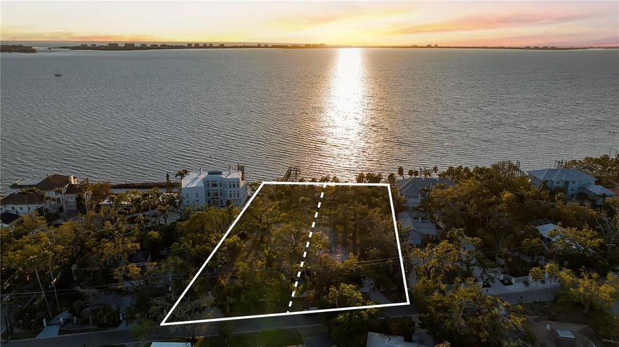 Positioned along the sparkling waters of Sarasota Bay, this extraordinary 1.7 acres of direct bayfront property presents a rare opportunity to create one or two landmark waterfront estates within one of Sarasota’s most desirable coastal settings. Comprised of two separate parcels, 2043 & 2046 Alameda Way, the property offers remarkable flexibility for an end user, developer, or multigenerational compound vision. Boasting an impressive 210 feet of direct bay frontage, the property captures panoramic open water views, breathtaking year-round sunsets, and exceptional boating water with a private dock already in place. The expansive footprint allows for the creation of one grand estate spanning both parcels or two significant luxury residences, each with its own commanding presence on Sarasota Bay. Custom estate plans have been designed for each parcel by renowned Choeff Levy Fischman Architecture + Design, thoughtfully envisioning world-class waterfront living that complements the scale, setting, and prestige of this exceptional offering. Tucked within a quiet waterfront enclave, the location offers privacy and tranquility while remaining moments from Downtown Sarasota’s acclaimed dining, shopping, arts, and cultural scene. Enjoy close proximity to the new The Bay Park, the iconic The John and Mable Ringling Museum of Art, and the convenience of Sarasota-Bradenton International Airport. An extraordinarily rare offering defined by scale, frontage, flexibility, and location, representing the opportunity to build one or two of Sarasota’s most significant bayfront residences.