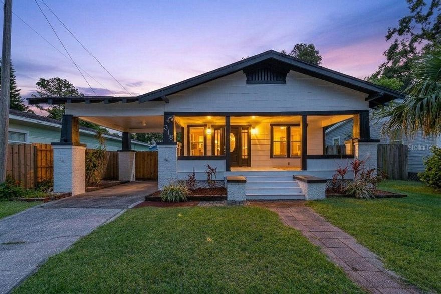 Welcome to 318 W Osborne Avenue, a charming 1925 Craftsman bungalow nestled in the heart of Seminole Heights, just a short distance from some of Tampa’s most beloved breweries, restaurants, and local hotspots. This 3-bedroom, 1-bathroom home is rich with character and timeless appeal, featuring original wood floors that beautifully reflect its historic roots. From the moment you arrive, you’ll appreciate the classic bungalow architecture that makes this neighborhood so sought after. Inside, the home offers a warm and inviting layout filled with natural light, preserving its vintage charm while offering comfortable, functional living spaces. Each bedroom is well-sized, providing flexibility for guests, a home office, or additional living space. Important updates include a roof replacement in 2014 and a full termite tenting completed in 2022, offering peace of mind for the next owner. Whether you’re looking to enjoy the vibrant Seminole Heights lifestyle or own a piece of Tampa history, this home is a rare opportunity to step into classic Florida living with unbeatable proximity to everything that makes the Heights so special.