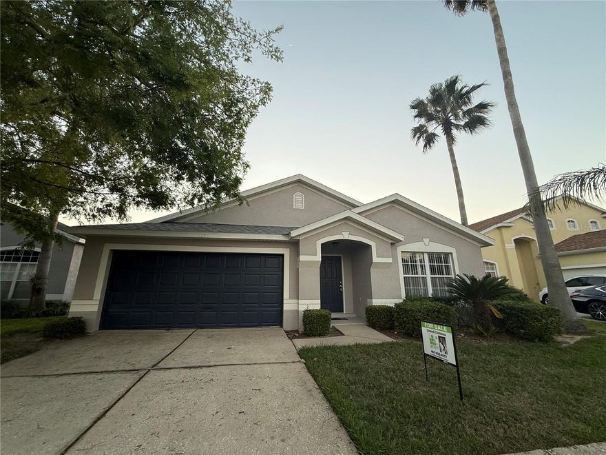 Welcome to this 4 bedrooms  2 bathrooms home with a 2-car garage located in the Desirable Hampton Community. Enjoy beautiful lake views Newley refurbished pool, perfect for Florida living. The interior offers a functional layout with plenty of space and incredible potential to renovate and make it your dream home. Excellent opportunity for buyers looking to customize in a prime location, also a gem for investors looking for an opportunity to maximize nightly rates as a short-term rental. Don't wait to make your appointment call today!!!!