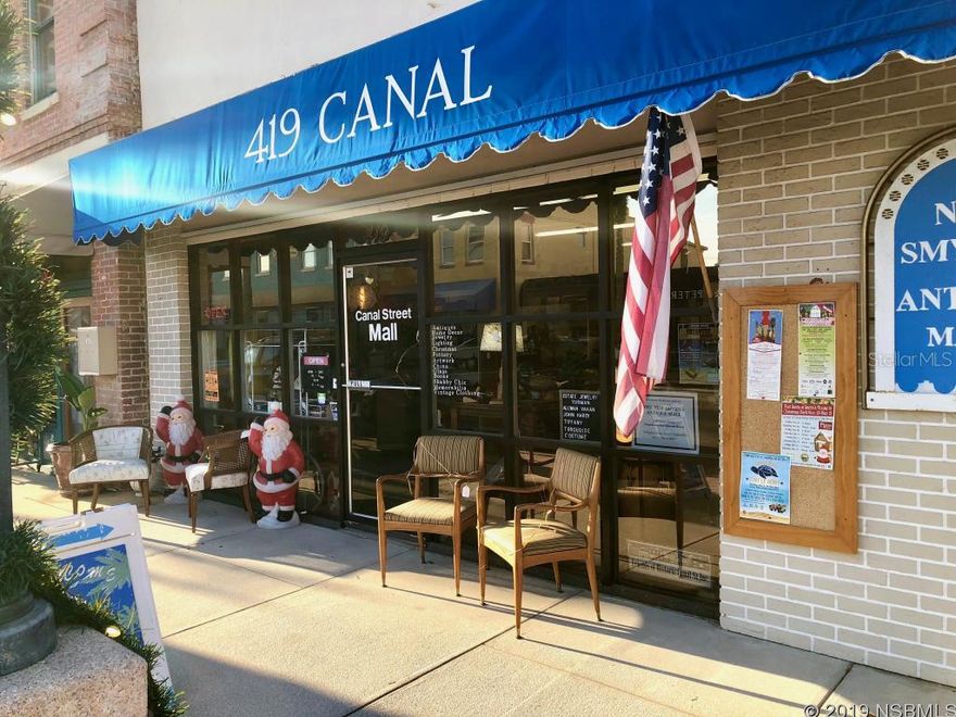 Excellent and rare opportunity to own prime real estate on Historic Canal Street.  Located in the heart of downtown New Smyrna Beach, this 3000+ square foot, mixed-use property boasts solid, concrete construction, 15 foot ceilings and a customizable, open floor plan.   Conveniently close to everything, this landmark building is uniquely positioned to take advantage of Canal Streetâs continuing cultural renaissance.  Whether youâre relocating a thriving business or considering the startup of your dreams, you wonât find higher visibility or more consistent foot traffic in New Smyrna Beach.  Come take a look today. ;Water: City