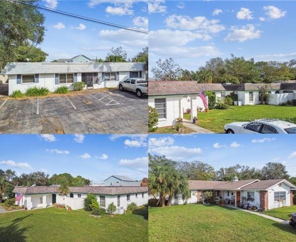 High and dry, 12 units over 4 adjacent buildings in the heart of Belleair Bluffs. Thes 4 triplexes are located within walking distance of Belleair Bluffs Plaza, Publix, Walgreens and provide tenants easy access to the beaches, Largo and the surrounding communities. With a comfortable mix of units, including 8 2-bedroom units and 4 1-bedroom units, central ACs throughout, large parking pads, and well-landscaped yards, this can easily become a premier rental destination in the area. Most tenants are Month to Month, with many having been here for years. Plenty of upside with your updates and it is priced to sell as-is. Tenants pay for electric. Three of the four have newer roofs (2019, 2018, 2016, 2004), and all units and buildings were water-free post the storms. The 31,496 SF of land and 11,297 HSF and 12, 389 TSF of solid block construction provide a good investment in one of the more sought after residential areas of the county. Tenants in place, and we ask that they not be disturbed. All showings by advance appointments only.