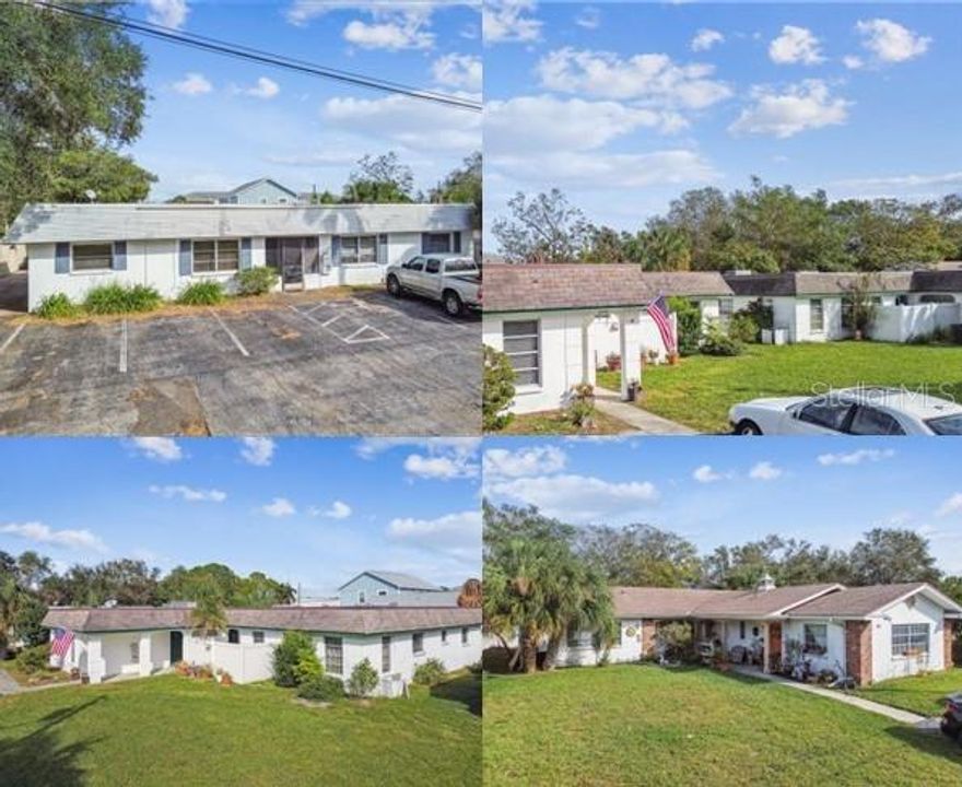 High and dry, 12 units over 4 adjacent buildings in the heart of Belleair Bluffs.  Thes 4 triplexes are located within walking distance of Belleair Bluffs Plaza, Publix, Walgreens and provide tenants easy access to the beaches, Largo and the surrounding communities.  With a comfortable mix of units, including 8 2-bedroom units and 4 1-bedroom units, central ACs throughout, large parking pads, and well-landscaped yards, this can easily become a premier rental destination in the area.  Most tenants are Month to Month, with many having been here for years.  Plenty of upside with your updates and it is priced to sell as-is.  Tenants pay for electric.  Three of the four have newer roofs (2019, 2018, 2016, 2004), and all units and buildings were water-free post the storms.  The 31,496 SF of land and 11,297 HSF and 12, 389 TSF of solid block construction provide a good investment in one of the more sought after residential areas of the county.  Tenants in place, and we ask that they not be disturbed.  All showings by advance appointments only.