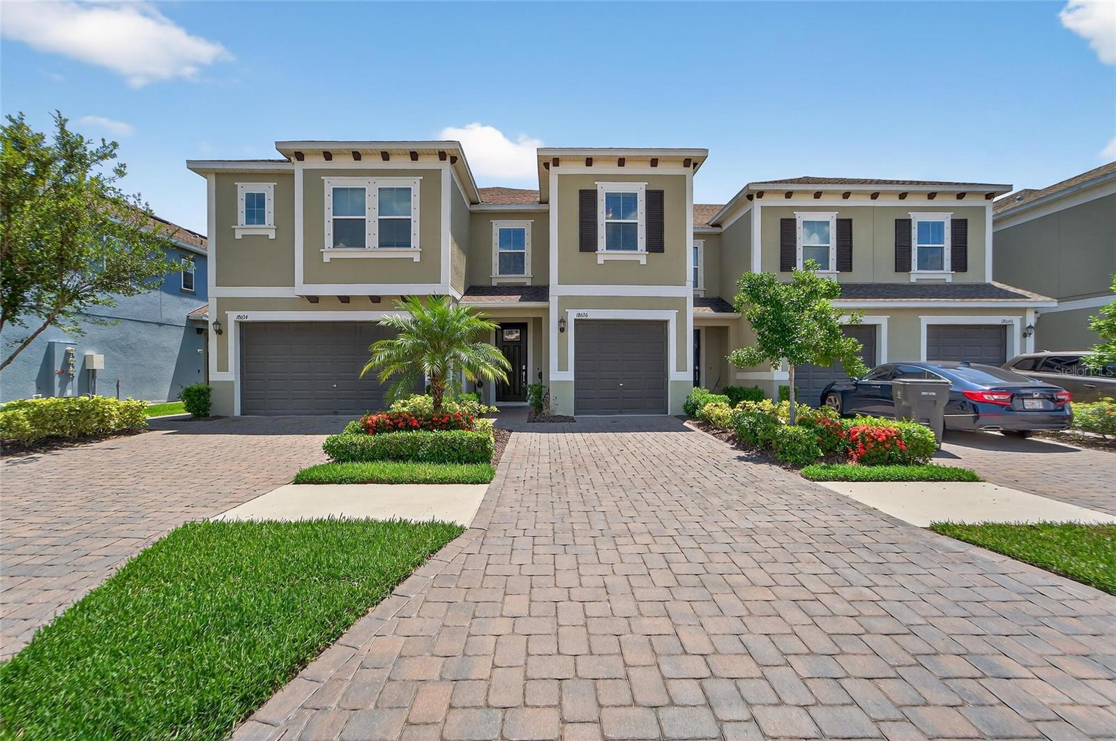 This beautifully maintained Independence floorplan townhome in the gated community of Sylvan Crossing, features 3 spacious bedrooms, 2.5 bathrooms, and a 1-car garage. The open-concept floor plan seamlessly connects the modern kitchen complete with granite countertops, stainless steel appliances, tall solid wood cabinets, and a spacious island to the living and dining areas, making it ideal for entertaining. High ceilings, crown molding, and pond views from the rear add a touch of elegance, while the upstairs hosts all bedrooms including a large owner’s suite with a private bath, double-sink vanity, and walk-in closet. A versatile loft space and an upstairs laundry room which includes the washer and dryer add convenience. Step outside to your lanai for outdoor living with a gorgeous pond view. Additional features include a water softener maintained by a company with salt delivery. Rent includes water, grounds care, and trash collection saving you time and money to enjoy the Florida lifestyle. Enjoy the community’s exclusive amenities including a luxury pool, clubhouse with entertainment area, and grill. HOA application fee of $200 per adult 18+, no smoking, and first month's rent plus security deposit are required.