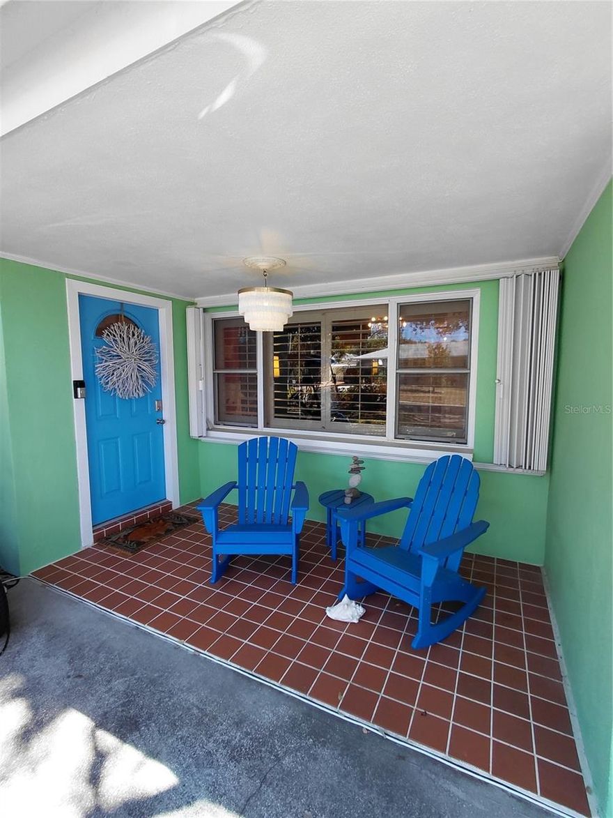 You will love this charming mid-century Dunedin home, located withing a 10 minute walk (or a short golf cart ride) to eclectic, Downtown Dunedin. Known for its shops, great restaurants, art fairs and many other fun events. This tastefully decorated, 3 bedroom, 2 bath has a 247 square foot Florida Room that adds an air conditioned space, for relaxing after a day at the beach or any of the other activities that the Tampa Bay area has to offer. Enjoy the lush gardens from your screen porch and paver patio. This home is in a very desirable neighborhood, and is not in a flood zone or evacuation zone. The Metal roof was done in 2020 and the HVAC system was replaced in July 2019. Dunedin is within a short drive of golf courses, Honeymoon Island and Caladesi state parks, marinas, and the 40 mile plus Pinellas Trail that short walk or bike ride from the house. If you are a baseball fan, Dunedin is home to the Blue Jays spring training camp and close to the Phillies and Yankee training camps as well. Schedule your appointment to see this lovely home and make your dreams of Florida living come true!