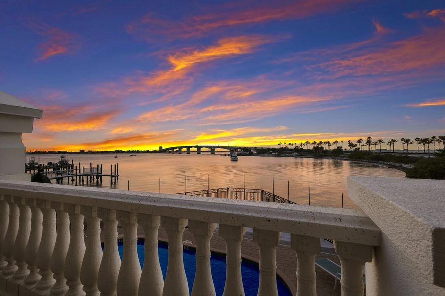 Upon arriving at the quaint Golden Bay condominium on prestigious Golden Gate Point, the elevator will bring you directly into residence 21's private foyer. Sophisticated professionally designed interior finishes and awe-inspiring turquoise views of Sarasota Bay will surround entering through a contemporary frosted glass front entry. Newly and completely renovated, it is only one of two residences with two sprawling terraces. This second-floor corner unit has 2,130 heated square feet. A split floor plan featuring three bedrooms with en suites with three full baths, den/office or a fourth bedroom and a deeded, private, two-car garage with room for storage/shelving. One terrace is located off the two guest en suites facing east sunrises and the second is off the living room and owner's suite facing west sunsets, nature and boating views. Enjoy a daily front-row seat for Gulf of Mexico’s golden sunsets and the John Ringling Bridge which is colorfully illuminated nightly. Take views through walls of sliding glass doors off the living room and owner's suite, custom blinds including automatic, granite countertops and solid wood cabinetry, Toto toilets, closet built-ins, high ceilings, richly carved crown molding and baseboards, and decorative tray ceilings. Wood-like porcelain tile floors throughout including the terraces finishing with a herringbone design in the foyer into the den/office. Retreat to a peaceful sanctuary within the owner’s suite and indulge in the owner’s bath embellished in spa-like travertine shower and two walk-in closets. The gourmet kitchen has built-in pantry storage, Sub-Zero refrigerator, premium stainless appliances, and an island with a matching built-in wine bar with wine refrigerator and additional cabinetry. The den/office can convert into a fourth bedroom with a built-in closet, a queen Murphy bed and glass French doors with an automatic privacy shade. A separate hallway leads to two guest en suites accessing the second terrace where you can enjoy your morning coffee. There is a walk-in laundry room with a stackable Bosch washer and dryer, wash sink and cabinetry. Relax poolside, swim in the heated pool, use the day boat dock and deck or outdoor grill. There is an additional stairway directly from your unit to the pool deck. Drive your vehicle conveniently into the first garage bay after opening the new garage door with a new door opener system and keypad. Complete lobby renovation includes furnishings, tile flooring, painting, pool bath, and full building security monitoring inside and surrounding the building. New tinted glass entry and back doors with convenient security keypad and camera system for guest access and deliveries. Dine in the Main Street area, St. Armands, The Westin and The Ritz-Carlton. Visit art galleries, opera, ballet and theater. If you own a boat, you are close to Marina Jack or can spend a day at Lido Beach. Start living the urban-coastal lifestyle you have been waiting for.