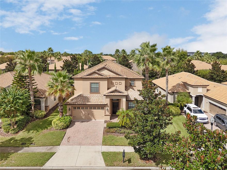 Welcome to Resort-Style Living in Champions Gate! This spacious 2-story home FOR RENT offers 5 bedrooms and 3 bathrooms, providing plenty of room for family and guests. Designed with both comfort and functionality in mind, the open floor plan flows seamlessly between living, dining, and a dedicated theater space for entertaining. Step outside to enjoy a screened-in patio with an outdoor grill and luxury marble feature perfect for relaxing evenings at home. As a resident, you’ll enjoy access to world-class amenities, including a resort-style pool, clubhouse, fitness center, golf, tennis, and more. Conveniently located near Disney, shopping, dining, and major highways, this property offers everyday convenience and the feel of a vacation retreat. Best of all, this community does not allow short-term rentals, ensuring peace and privacy year-round. The HOA covers internet, cable, trash collection, security, and lawn care, making this rental stress-free and move-in ready. Schedule your showing today and make this Champions Gate retreat your next home!