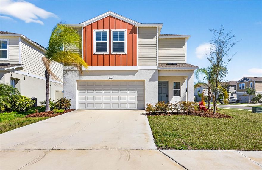 One or more photo(s) has been virtually staged. 10K SELLER CREDIT AVAILABLE TO COVER BUYER CLOSING COSTS! Welcome to this better than new home in the desirable community of Crosswind Point in Parrish! This beautifully designed Casa Fresca “Azure” model offers 4 bedrooms, 3 bathrooms, and a thoughtfully crafted layout that perfectly balances modern style with everyday functionality. Step inside to a light, coastal-inspired interior featuring crisp white cabinetry, elegant quartz countertops, and durable luxury vinyl plank flooring throughout the main living areas. The open-concept kitchen is both stylish and functional, showcasing quartz countertops, brand-new GE appliances including a gas cooktop and seamless flows into the living and dining spaces — ideal for both entertaining and daily living. An oversized laundry room provides exceptional convenience and additional storage. Upstairs, a spacious flex/recreation area offers endless possibilities — perfect for a media room, playroom, home office, or relaxing retreat. The private owner’s suite is tucked toward the rear of the home and features a luxurious en-suite bath with dual vanities, a walk-in shower, and an expansive walk-in closet. Situated on a fully fenced, oversized corner lot, the outdoor space offers privacy and room to create your own backyard oasis. Located in the highly sought-after Crosswind Point community, residents enjoy resort-style amenities with scenic water and wetland views, and convenient access to Bradenton, Sarasota, downtown St. Petersburg, and Tampa. Combining modern design, flexible living space, and an exceptional location, this home is truly a must-see.