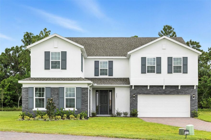 Welcome to your dream home in Bargrove Estates! This Palmer plan offers spacious luxury with 6 bedrooms and 4.5 baths, including a private Casita with full bath and separate entrance—perfect for guests or multigenerational living. Situated on an oversized homesite backing to peaceful conservation with no rear neighbors, this open-concept design features a stunning Great Room that flows seamlessly to a covered Lanai, ideal for indoor-outdoor living. Enjoy high-end finishes throughout, including upgraded tile flooring in 1st floor main living areas, soaring 9'4" ceilings on first floor, and elegant 5 1/4" baseboards throughout. The  beautifully-appointed kitchen boasts a large center island, 42" white cabinets with crown molding, quartz countertops, tile backsplash, and stainless steel appliances. The luxurious Primary Suite includes a private sitting area and spa-like en-suite bath with dual vanities, frameless glass shower enclosure, garden tub, and dual walk-in closets. Exterior features include stone accents, and a brick paver driveway and lead walk—truly a standout home in a premier location! Bargrove Estates is located just a few minutes from downtown Mt. Dora with extensive shopping and dining options, and close to 429 for easy access to Orlando, Lake Mary, and Maitland.