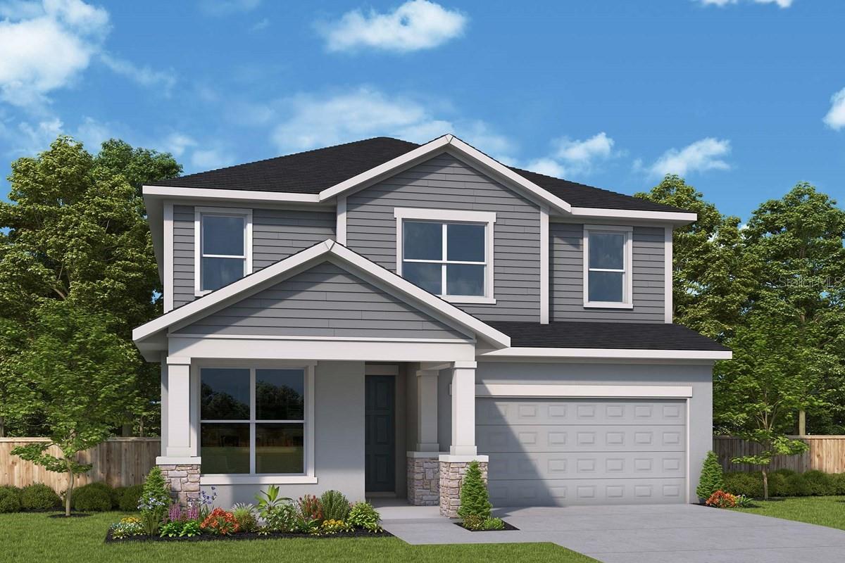 Under Construction. Award-Winning David Weekley Homes’ signature craftsmanship is evident throughout our two-story Bradson plan. This plan boasts plenty of curb appeal with a beautiful front porch greeting family and guests alike. Inside, expertly placed energy-efficient windows envelop the home with an abundance of natural light. The kitchen is designed with the home chef in mind and includes a built-in oven and microwave, cooktop with designer vent hood, upgraded cabinets with quartz countertops, and a corner pantry. The second story is perfect for the young family with a generously-sized Owners Retreat with spa-like bath, two secondary bedrooms and a bonus loft for play or homework. Downstairs features an open study and another bedroom for guests. Relax in the evenings on your covered lanai and create your own memories in the generous backyard. Build your future in charming Oakfield at Mount Dora. Walk to Publix and restaurants from inside the community. Grantham Point boat ramp and lighthouse is a 6 minute drive as is Downtown Historic Mount Dora at Donnelly Park. Advent Health Waterman Hospital is 15 minutes away. Target, Walmart and the movie theatre are 11 minutes away. The 453 Expressway Connector is just 5 minutes from Oakfield, giving you easy access South towards Winter Garden via 429 or North towards Sanford via the new Wekiva Parkway.