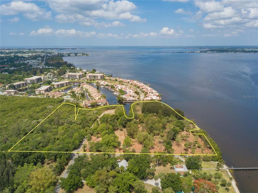 13.57 Riverfront Acres Located on Beautiful Peace River, with approximate 2,200 feet on the water, giving Access to Charlotte Harbor and onto the Gulf of Mexico, offering some of the Best Boating and Fishing in Southwest Florida.  The Subject Property is Zoned for 110 Multi-Family Units, or 25 Single Family Units are possible, with Prime Location to Downtown Punta Gorda, Charlotte Harbor, Port Charlotte, US 41 (Tamiami Trail), and I-75.