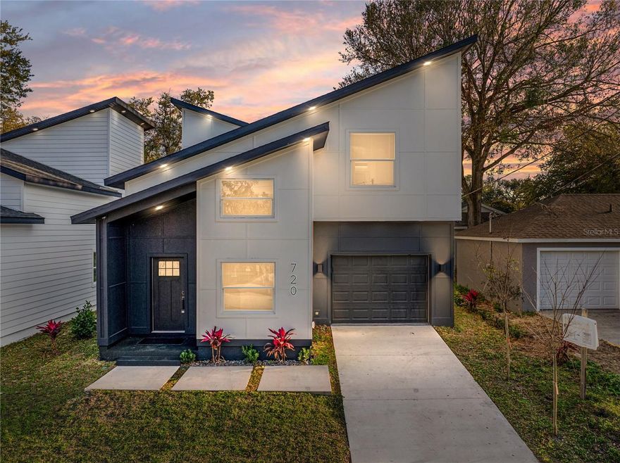 BRAND-NEW, FULLY FURNISHED MODERN SANCTUARY! Step into contemporary elegance with this 3 Bed, 2.5 Bath architectural masterpiece. Defined by clean lines, a striking black-and-white exterior, and a unique butterfly roof, this home showcases modern design and function. The open main level is perfect for entertaining with soaring ceilings over 20 feet high and wide-plank vinyl flooring.

The Gourmet Kitchen is the heart of the home, boasting elegant quartz waterfall countertops, custom white shaker-style tall cabinetry, a pot filler, built-in wine fridge, and stainless-steel appliances.

All three bedrooms are located on the second floor for a peaceful retreat. The spacious primary suite features a full wall of closets and a sleek en-suite bathroom. Practical luxury includes a main-floor designer powder room and a full laundry room with extra storage. This property offers the perfect blend of high style and function.