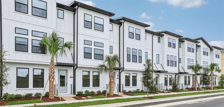 Experience elevated living in this stunning three-story townhome located in the desirable Parkview at Hamlin community in Winter Garden, FL. Inspired by Ashton Woods’ Milan Collection, this home beautifully blends modern design with timeless elegance. Featuring three private suites, including a convenient first-floor suite and a luxurious third-floor primary suite, this home offers both comfort and versatility. The open-concept second floor is perfect for entertaining, showcasing a bright living area and a gourmet kitchen with 42" cabinets, stainless steel GE appliances, white quartz countertops, and luxury vinyl plank flooring. A covered lanai extends your living space outdoors—ideal for relaxing or enjoying morning coffee. Perfectly situated near shopping, dining, and entertainment in Hamlin and Horizon West, and just minutes from Walt Disney World®, this home combines modern style, low-maintenance living, and an unbeatable Winter Garden location.