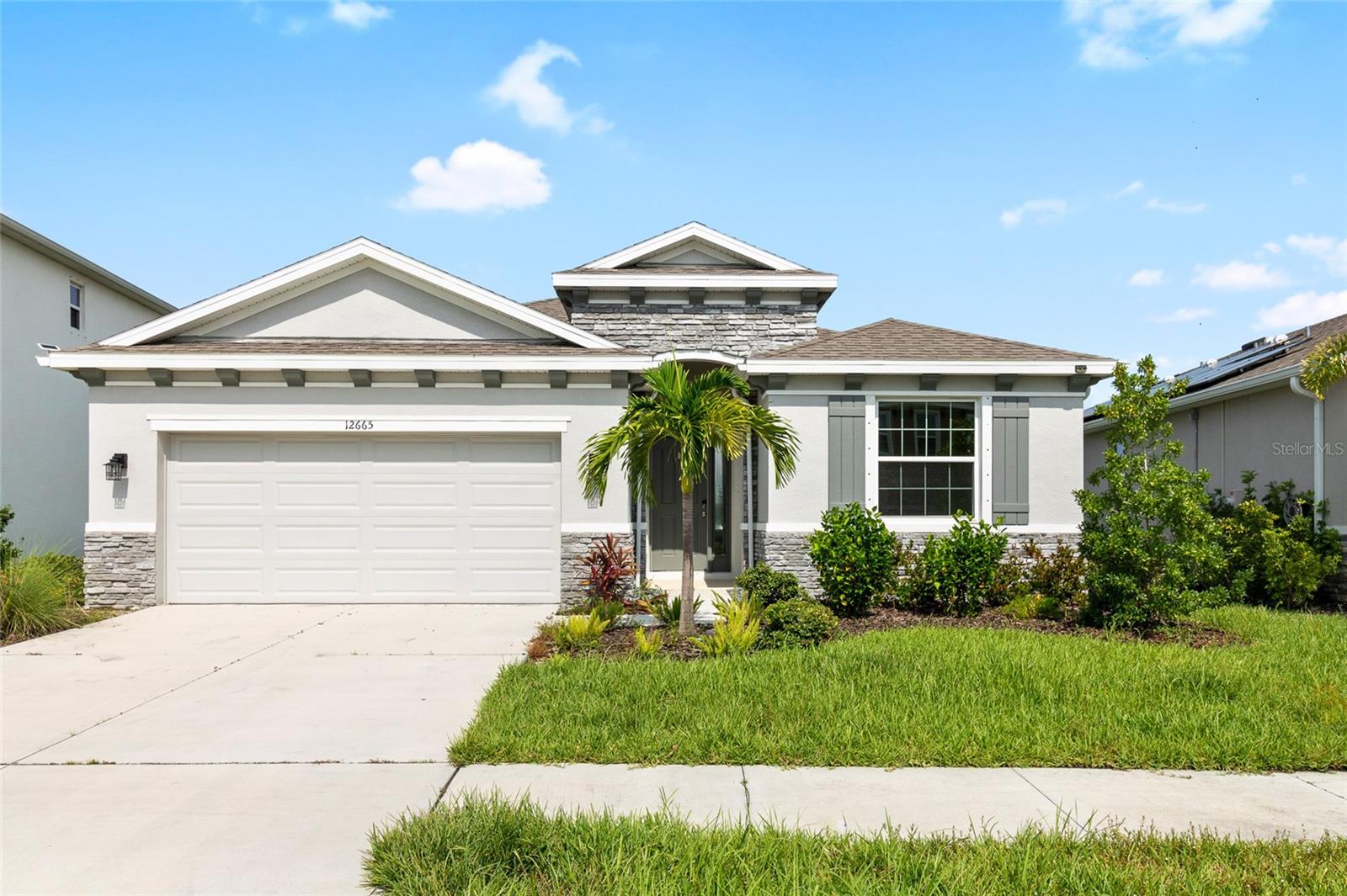 Welcome to Promenade Estates at Palmer Ranch ! This 4 bedroom,2.5 bathroom home by DR Horton , gated community has many amenities which include a resort pool, splash pad, playground,harmony park, flex field, basketball ,sand volley ball, fitness center, covered pavilion, grilling, and gulf cart parking, dog park for your furry pets.There is low HOA fee with no CDD All concrete block constructed two-car garage home has open concept floor plan, featuring a spacious kitchen overlooking large living and dining areas that flow out to an oversized covered lanai , great water view . It is only 9 miles drive to gulf beaches and 12 miles drive to downtown Sarasota, easy access to I75 TO SEE THIS BEAUTIFUL HOME ,CALL TODAY TO SCHEDULE A SHOWING !!!