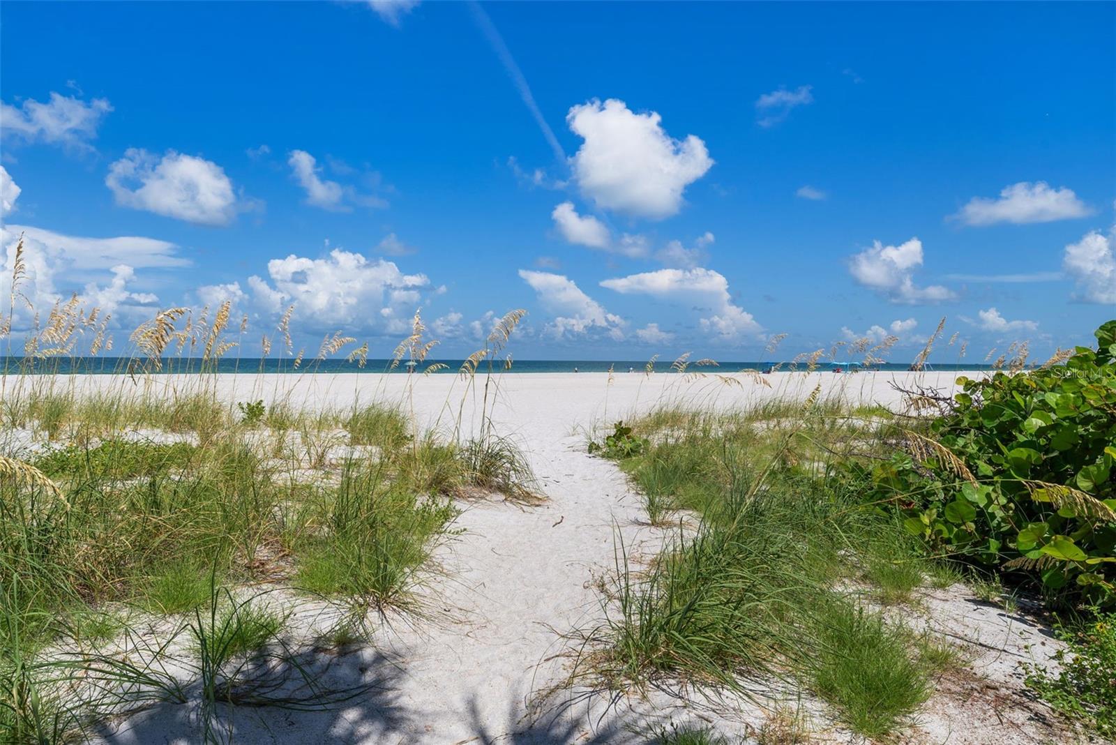 One or more photo(s) has been virtually staged. Beachfront bliss at Sand Key Club! Wake up to endless Gulf views from every room in this bright and beachy 2-bedroom,
2-bathroom condo located in the coveted Sand Key Club on Clearwater Beach. Designed for relaxed coastal living, the
open-concept floor plan flows effortlessly from the kitchen’s charming eat-in breakfast bar/kitchen island to the spacious living/dining
room combo - perfect for entertaining or simply enjoying the view. A private in-unit laundry/utility room offers a washer, dryer, and
abundant storage, while an additional dedicated storage unit ensures space for all your beach gear and more. With windows framing
the shimmering turquoise waters, every glance reminds you why you chose Gulf-front living. The building’s lobby is undergoing a
full, stylish renovation, promising a grand welcome home for you and your guests. Step outside and you’re just moments from the
sand, surf, and vibrant Clearwater Beach lifestyle - restaurants, shops, and stunning sunsets included. It’s no wonder Clearwater has
been named one of the top beaches in America over and over again! If you’ve been dreaming of a home where every day feels like
vacation, this Sand Key Club residence is IT!