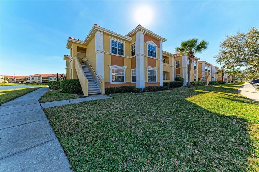 UNIT ALREADY RENTED UNTIL NOVEMBER. Enjoy resort-style living in this spacious 3-bedroom, 2-bathroom second-floor corner unit located in the gated community of Villagio. Boasting 1,310 sq. ft. of bright, open living space, this condo features a desirable open-floor plan, tray ceiling, and a dedicated laundry room. The primary bedroom offers a large walk-in closet and a private 'mini-office' nook perfect for remote work. Enjoy peaceful mornings or sunset views from your private screened lanai, accessible from both the living area and the primary bedroom. The kitchen is well-appointed with solid wood cabinetry and a built-in desk area.

Villagio offers premium amenities including a heated resort-style pool, fitness center, tennis and pickleball courts, playground, and dog park. Conveniently located just minutes from Downtown Sarasota, Ed Smith Stadium, and the pristine beaches of Lido Key. This unit includes a deeded covered carport.