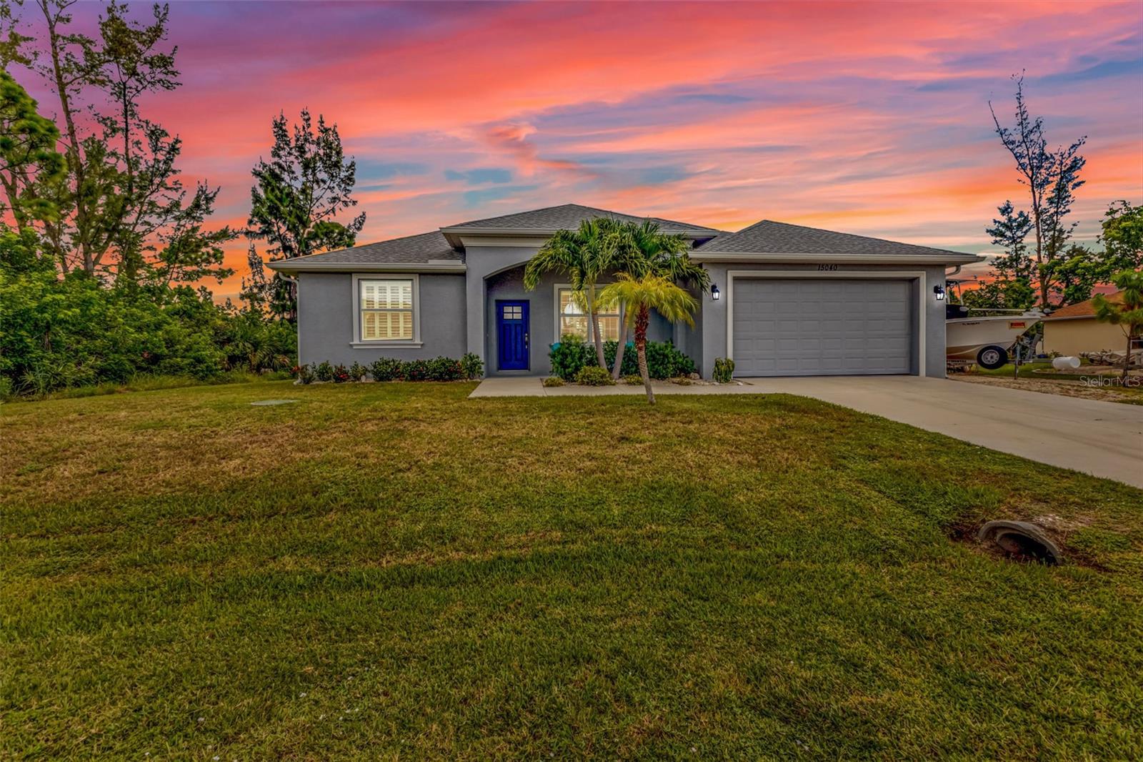 Welcome to 15040 Lyneburg Ave, a WATERFRONT POOL HOME BUILT IN 2017, featuring three bedrooms, two bathrooms, and a two car garage with just under 1700 square feet of living space! With modern touches you will also find a desired open & split floorplan with the main bedroom suite on the right side of the home, two bedrooms and bathroom on the left side, and the kitchen, dining area, and living room directly in the middle! One you exit through the sliding glass doors you will find a screened-in lanai with a heated pool saltwater pool with great views of the large 100ft wide canal!
Some of the great updates in this home include HURRICANE IMPACT WINDOWS, NEW AC 2022, NEW POOL PUMP & HEATER 2023, EXTERIOR PAINT 2025, a GENERATOR PLUG and BOAT PARKING with several public ramps just minutes away! Other great features include tile flooring throughout, tray ceilings in the living room and main bedroom, granite counters in the open kitchen and bathrooms, and plantation shutters.
This nicely updated home is located on a saltwater canal with SAILBOAT ACCESS in the popular waterfront community of South Gulf Cove. If you don’t have a sailboat that’s okay, this just means you have no bridges between your home and the open waters of the Myakka River, which then leads to Charlotte Harbor and the Gulf! Imagine hopping in your kayak, jet ski, or boat and heading out for a day on the water. From fishing to cruising, the options are endless with your own waterfront property!
Here you have a great home in a great location with Boca Grande and its beautiful beaches less than 10 minutes away! Don’t forget to check out the VIRTUAL TOUR and 3D FLOORPLAN to see more about this wonderful home before you call your favorite real estate agent to schedule a personal showing!
