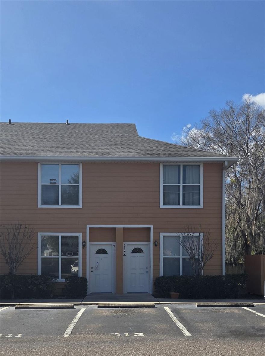 Experience the comfort and convenience offered in this well-maintained spacious two-story end-unit condo at Kensington North, perfectly positioned for the University of Florida and Gainesville community. This home offers the ultimate privacy with no neighbors above or below you, located just minutes from the UF, Shands, I-75, and premier shopping and dining. The main level features an open-concept living and dining area highlighted by upgraded flooring throughout. The functional kitchen includes a convenient dining and serving bar that overlooks the living space, along with a half-bath and a utility room equipped with a full-size washer and dryer. Upstairs, you will find two generous bedrooms, each with its own private en-suite bathroom. Residents enjoy an array of community amenities including a sparkling pool, a gym, and a clubhouse featuring a pool table. Convenience is at your doorstep with a bus stop directly outside the complex providing easy access to campus, while the monthly association fee covers internet, pest control, and exterior maintenance. This move-in-ready gem is an incredible opportunity for anyone looking to be close to the heart of Gainesville.