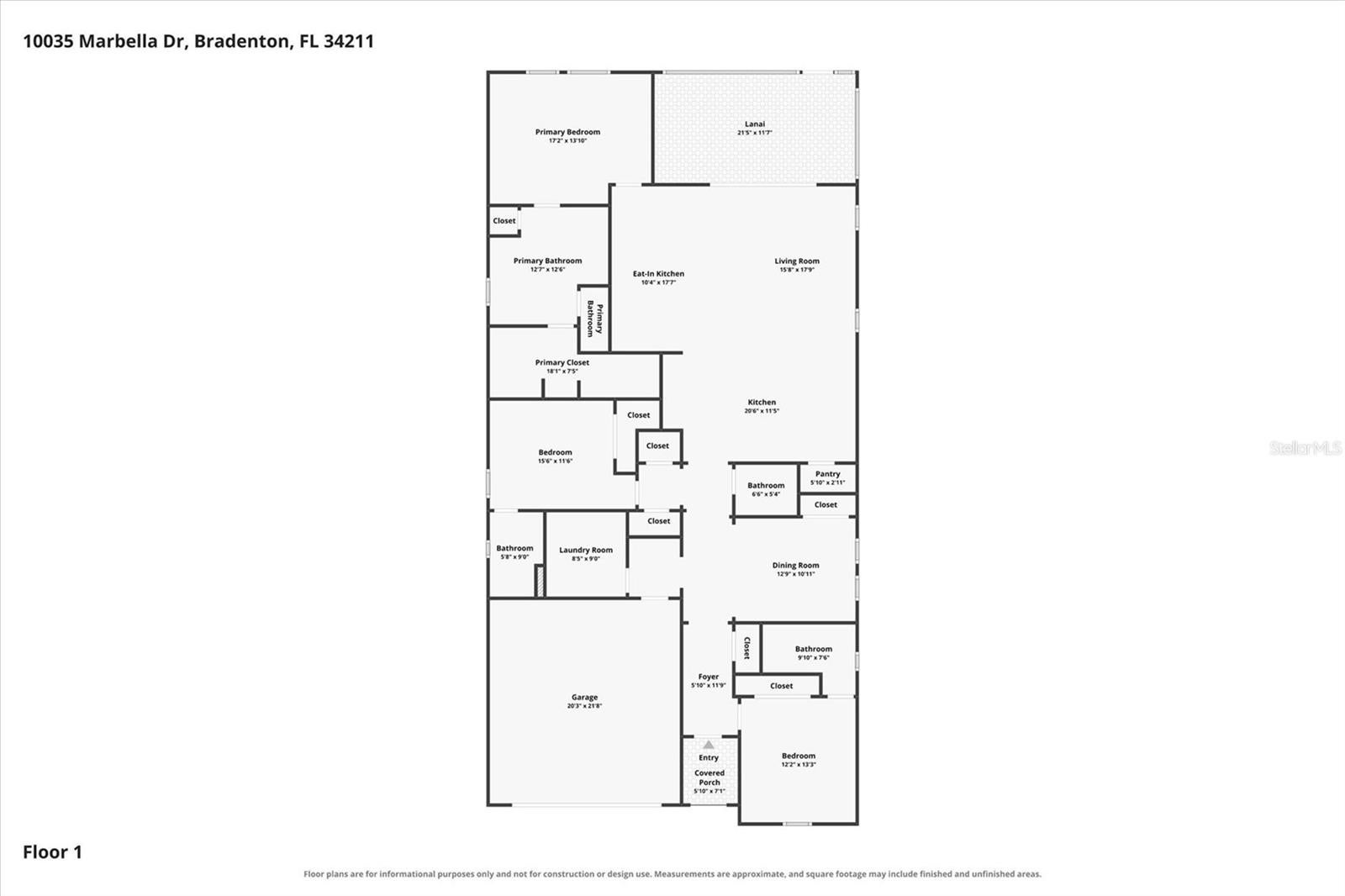 10035 MARBELLA DRIVE, BRADENTON, FL, 34211 1 10035 MARBELLA DRIVE
