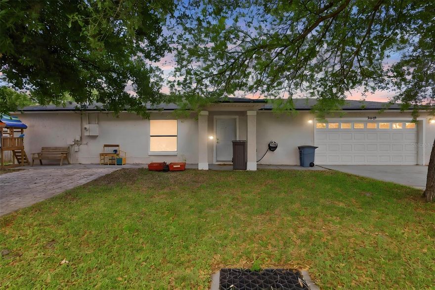 Welcome home to this well-kept, move-in ready 3-bed, 2-bath home on a desirable corner lot with no HOA. Perfect for families or investors, the home features an open floor plan, large bedrooms with Primary bed/bath suite and walk in closet, laminate flooring throughout and a custom-built bookshelf that adds both charm and function. 

The kitchen offers stainless steel appliances, coffee bar nook, modern cabinetry and disposal. The laundry room includes a washer and dryer, utility sink, overhead cabinets, and an FRP backsplash. The primary suite features a spacious walk-in closet, and the double garage provides added convenience.

Enjoy the covered lanai, large backyard, and a small children’s jungle gym in the front. A public playground is also located just across 25th Street.

Situated minutes from Historic Downtown Sanford, you’ll enjoy quick access to the riverfront, dining, breweries, and major roadways 

Schedule a showing with your realtor today!
