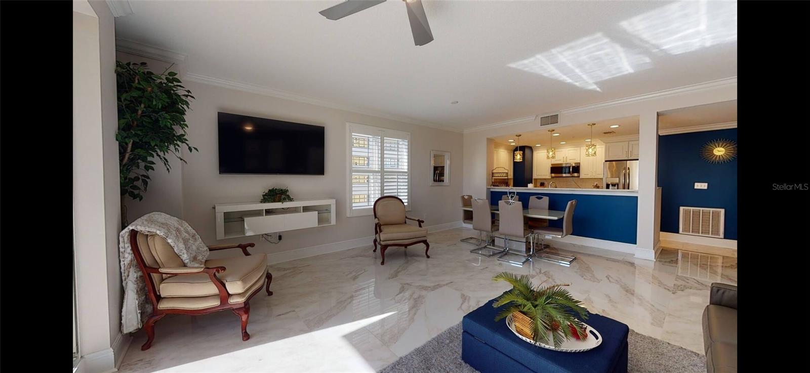 Fully remodeled and beautifully maintained Clearwater condo offers the perfect combination of comfort, style, and convenience. With pets allowed under this HOA, a security system in place, and a prime walkable location to all the new restaurants and activities downtown Clearwater has to offer, this home is ideal for full-time living, part-time stays, or a short-term rental business. The community building features resort-style amenities, including a pool deck, fitness center, and grilling area, making it easy to enjoy a vacation-like lifestyle every day.
Inside, this open-concept corner unit boasts 2 bedrooms and 2 bathrooms, offering 1,484 sq ft of spacious living perfect for hosting family and friends. Enjoy a large, private patio with a privacy wall, hurricane shutters, and assigned parking, along with guest spaces for added convenience. The kitchen comes complete with stainless steel appliances (all included) and plenty of room for cooking and entertaining. Elegant crown molding, ceiling fans throughout, and luxury porcelain tile enhance the Florida-ready aesthetic, while the in-unit laundry closet adds practical convenience.
This move-in ready condo is located just minutes from world-famous Clearwater Beach and within walking distance to the new city park, marina, and The Sound performance venue. Don’t miss this opportunity. Schedule your private tour today before it’s gone!