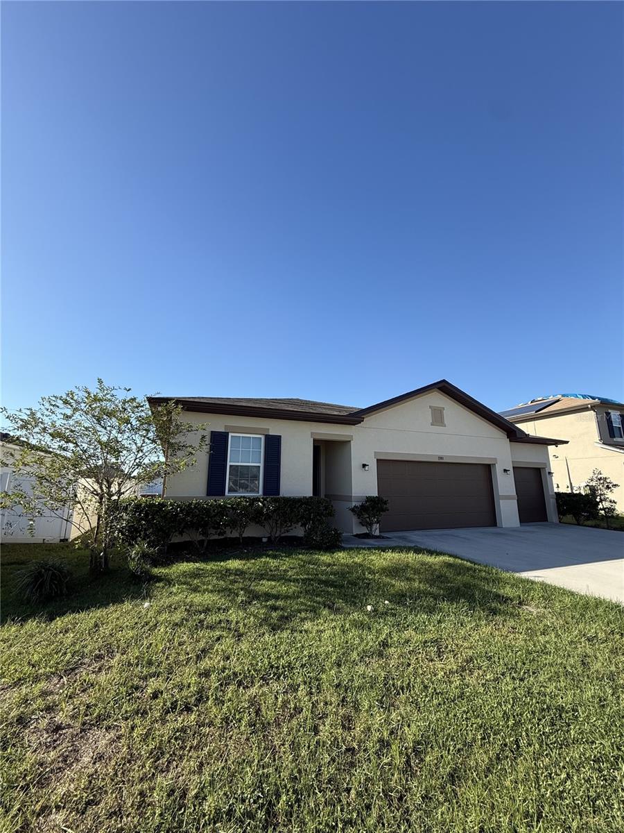 Discover comfortable living in this beautiful single-family home built in 2020, featuring 4 spacious bedrooms, 2 bathrooms, and a 3-car garage. Located in a peaceful and well-kept neighborhood of St. Cloud, this home offers an open floor plan filled with natural light, a modern kitchen with stainless steel appliances, and a spacious primary suite with walk-in closet and dual sinks. This property also includes solar panels and a water filtration system, providing energy efficiency and clean water throughout the home. Enjoy a quiet lifestyle while still being close to shops, schools, and major highways. Ready for immediate move-in.