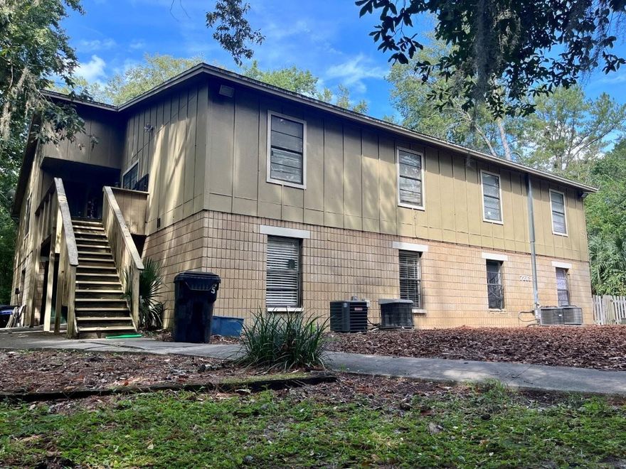 Eightplex investment opportunity! Located in the Tower Village subdivision, this single structure concrete block property is comprised of eight 2BR/1BA units, each roughly 768 sqft. Avg. in-place rent/unit is $913/month with market rents in the same subdivision reaching $1,200+. All units have washer/dryer connections. 3 HVAC systems are new, 2019 asphalt shingle roof, all gas water heaters.  Located less than 15 minutes away from the University of Florida and major retail/shopping centers. Units have a varying degree of upgrades including but not limited to flooring, cabinetry, fixtures, appliances, etc. Net income is pro-forma estimate. Professionally managed, vacant unit is available for tours.