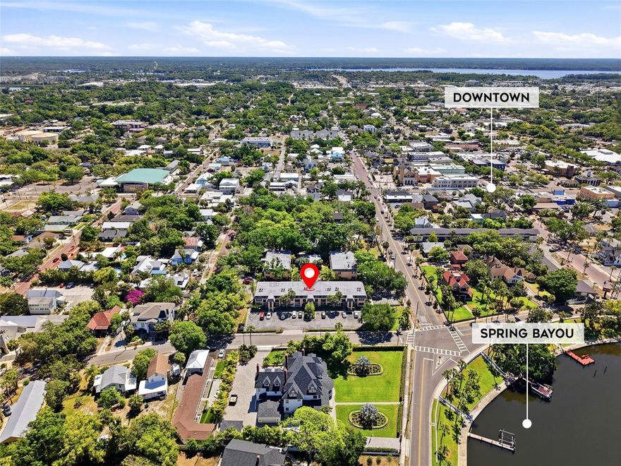Just one block from the vibrant heart of downtown Tarpon Springs and Spring Bayou, this location puts you right in the middle of everything that makes this charming coastal city so special. Enjoy an easy stroll to First Friday festivities, local restaurants, boutique shops, and cozy cafés - then start your mornings with a peaceful walk on the bayou right outside your front door, where adorable manatees and playful dolphins are often seen playing right at your feet. Best of all, NO FLOOD INSURANCE REQUIRED! After enjoying the town, come home to relax in this spacious 2 bedroom, 2 bath, 1st floor condo, featuring a split floor plan, vinyl plank flooring, top-of-the-line kitchen appliances and premium washer and dryer. The open living and dining area creates a cozy space for both entertaining and everyday living. This particular unit has a fully enclosed tiled sunroom that leads you right outside to your community pool and clubhouse. With no history of flooding and a location that truly has it all, this condo is a rare opportunity as these 1st floor units on the bayou side do not come around often!
Whether you are full time or seasonal, enjoy all that Tarpon Springs has to offer including the bayous, the beaches, downtown and the sponge docks which are all just minutes away. Call for a private showing today.