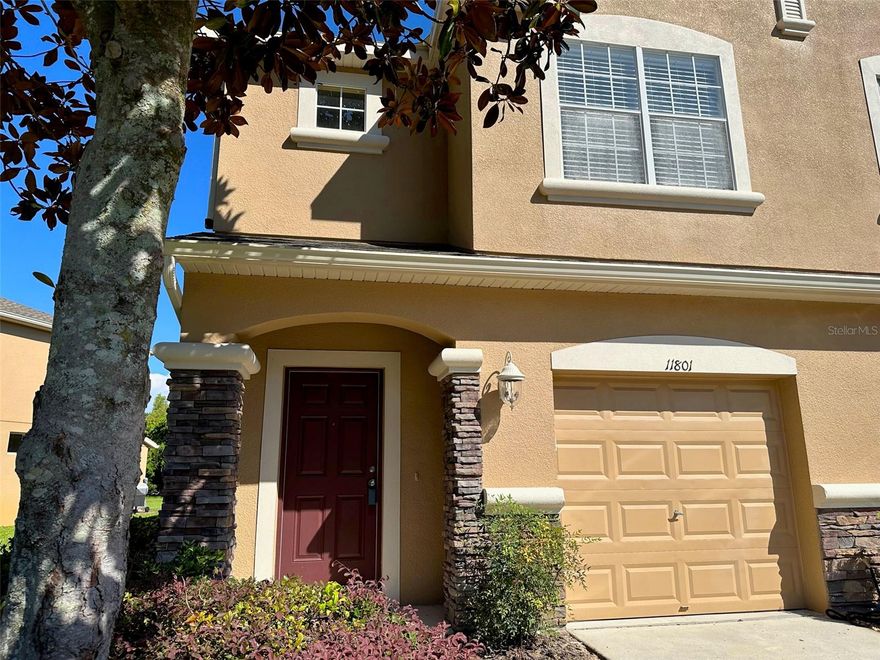 Beautiful townhome in Ventana Homes gated community. 3 bedrooms, 2.5 baths townhome. End unit has more windows and more sunlight. Bedrooms upstairs. Laundry room with washer and dryer upstairs. Backyard on conservation. Wooded view. Screened lanai in the back. Ceiling fans in every room. Window blinds. New stove. New Dishwasher. All new carpeting. Entire place got new coat of paint. New Genie garage door opener. Two swimming pools in the community. A smaller pool on Castine St. Large, olympic size pool in the clubhouse on Creedmoor Ln. Club house with gym open to residents seven days a week until 11 pm. Also game room with pool table and big screen TV. Two fishing piers on the big lake. Gathering room available for private parties. Nearby all shopping, restaurants, car dealerships, medical facilities, major roads and about 35 minutes to Tampa International Airport. About 6 miles to open water of Gulf of Mexico. Boat rentals, and few miles out Anclote Island with beaches and plenty of seashells. Several golf courses in the area. Great place to live and to raise the family. Make an appointment to see it. It may be the next place you'll call home.