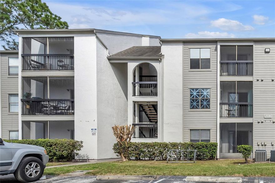Welcome to Cascades at Kissimmee. This updated 2-bedroom, 1-bathroom condo offers 870 square feet of comfortable living in a convenient central location. The open-concept layout features a bright living area and a modern galley-style kitchen with a breakfast bar and newer appliances. The spacious primary bedroom includes a walk-in closet and direct access to the updated full bathroom. Additional features include fresh interior paint, a screened-in balcony with extra storage, and an in-unit washer and dryer.
The Cascades community provides a pool, clubhouse, and scenic pond areas for residents to enjoy. Ideally located just 10 minutes from The Loop shopping, dining, and entertainment district, approximately 20 minutes from Walt Disney World, and about 25 minutes from Orlando International Airport (MCO). Quick access to US-192, the Florida Turnpike, and FL-417 makes commuting to Orlando attractions and surrounding areas easy. This property is move-in ready and well-suited as a primary residence or investment opportunity. Schedule your showing today.