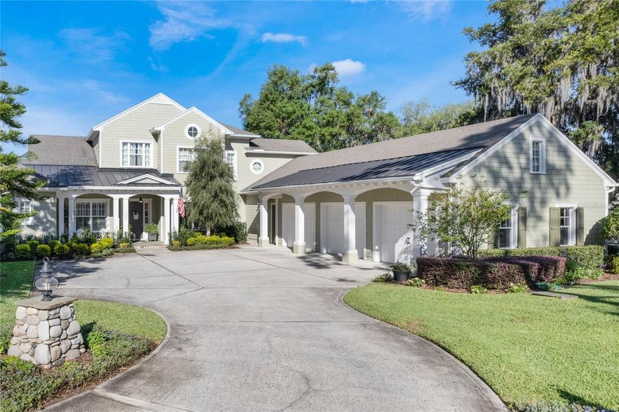 Amazing custom build with a spacious yard and beautiful lake views.  This home offers all of the custom upgrades from central vacuum, crown molding, timeless tiled baths and an expansive back covered back porch.  The home offers 5 bedrooms and 5 baths. From the second you enter the spacious foyer your eyes float over the dining room to the bank of french doors over looking the pool and lake. There is a formal living room as you enter the home perfect for those small quiet conversations with friends and neighbors.  The master bedroom is on the first floor and over looks the pool and lake.  The master bathroom over flows with storage, a private water closet, beautiful stand alone tub and and walk in shower.  There is another bedroom, currently used for an office, and bath on this side of the home.  The wood floors flow throughout the main living area.  The kitchen is bright and light with an island, bar area with seating and an eat in nook area.  Storage for paperwork is conveniently located at your built in desk.  The family room is right off the kitchen and boasts a beautiful rock and wood planked fireplace.  Off the back wing is a 3rd area for a playroom, in law suite, study room or music room.  Great Flex space!!  Upstairs you will find a loft, 3 bedrooms and 2 baths.  The pool has a spa and the home will have a brand new roof.  The back porch and exterior dining, living and outdoor kitchen are spacious and well covered.   The pool is also a custom build.