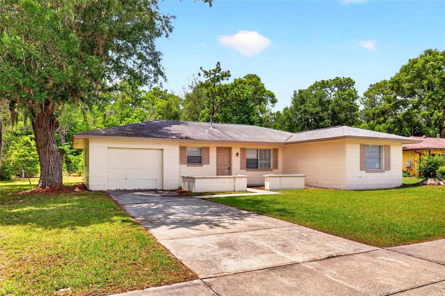 Charming 3-bedroom 2-bath (garage was converted into bedroom) single-family home located in the desirable Marion Oaks. Situated on .20 acres this property is zoned R-1 and offers the perfect blend of comfort and convenience. The home features a functional floor plan with spacious living areas, a new updated well-appointed kitchen, and a private primary suite. Enjoy a generous yard with plenty of room for outdoor living, entertaining, or future improvements. Conveniently located near schools, shopping, dining, and major roadways, with easy access to all that Ocala has to offer. Ideal for homeowners or investors seeking a solid opportunity in a stable community.
