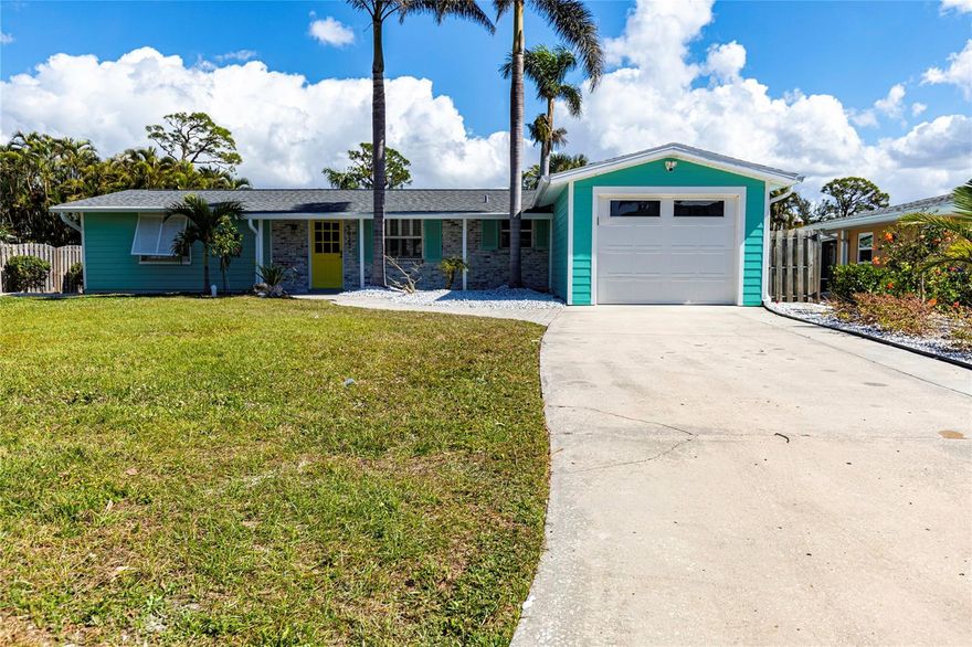 Welcome to this beautifully renovated 2-bedroom, 2-bath home located just minutes from the world-renowned Siesta Key beaches. This light-filled, 1,320 sq ft residence features a modern coastal design. The chef’s kitchen boasts quartz countertops, stainless steel appliances while both bathrooms are spa-inspired. Enjoy Florida living year-round on the screened covered lanai.  The home offers an attached one-car garage, additional off-street parking, and is just four blocks from the Intracoastal Waterway and Phillippi Creek Park. Landscaping and pest control are included. One small adult dog under 35 lbs is permitted with a $300 refundable pet deposit.  Smoking or vaping is not allowed anywhere on premises. Available now for a 1-year lease—don’t miss this serene, move-in-ready gem in a prime Sarasota location!  First, last and security deposit is required.