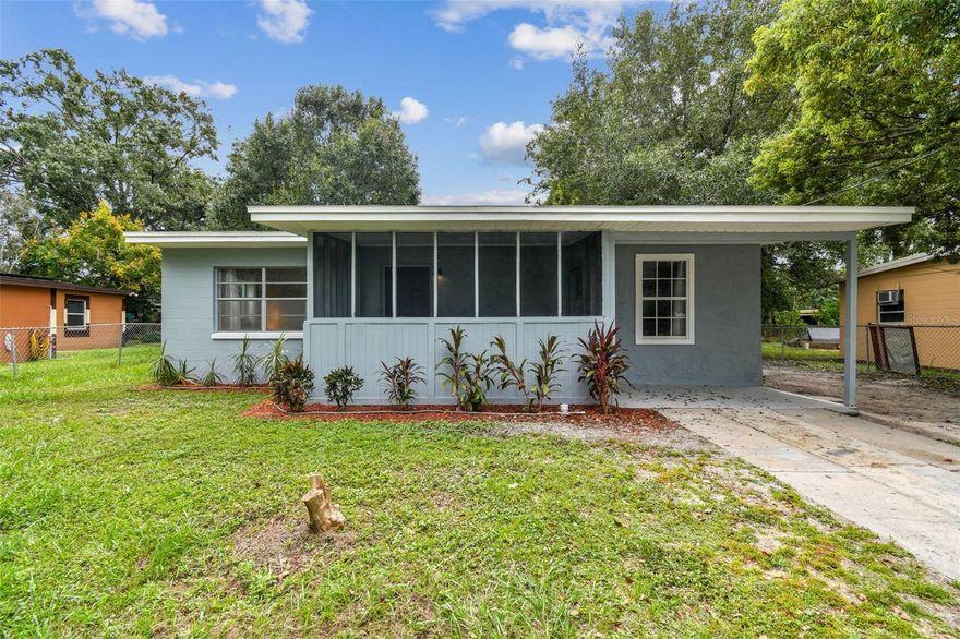 Charming 3-bedroom, 2-bath home in the heart of Plant City! This well-maintained property offers a functional floor plan with 1,119 sq ft of living space and sits on a spacious lot in a quiet neighborhood. Enjoy solid block construction, NEW: central A/C, roof, flooring, interior and exterior paint, kitchen cabinets and more. Cortez counter tops in kitchen and bath. Stainless appliances with washer and dryer indoor. Plenty of natural light throughout. The large yard provides room for outdoor entertaining or future expansion. Conveniently located near schools, parks, shopping, and major highways — perfect for first-time buyers or investors looking for a great opportunity!