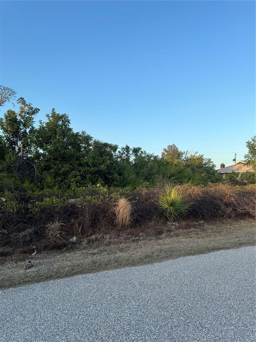 Great Location.  FLOOD ZONE X. 
Close to shopping, restaurants, golf, boating and beaches.  
The lot is located in an established neighborhood.  Water and power available.