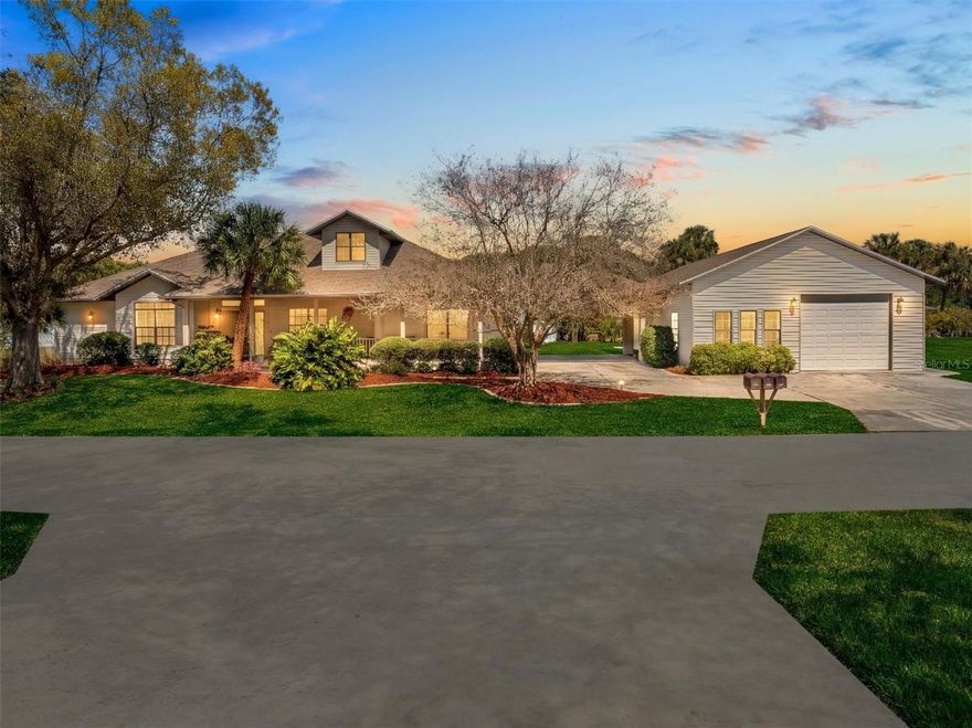 Welcome to your private retreat in the heart of Port Charlotte! This spacious 5-bedroom, 4-bath home offers over 3,200 square feet of living space and sits on an incredible three and a half lot homesite, providing exceptional privacy, room to spread out, and a quiet, peaceful neighborhood setting that is hard to find.

A standout feature of this property is the massive 1,800-square-foot detached garage/workshop (30' x 60'), perfect for car collectors, hobbyists, boat or RV storage, a workshop, home gym, or additional recreational space. The garage has been recently improved with a new roof, two new electric overhead doors, an updated workout room with new wallboard and paint, and a new French drain system between the garage and portico, making this space as functional as it is impressive.

The home has seen extensive updates and improvements since October 2022, offering peace of mind and modern comfort for the next owner. Major upgrades include a new roof, new HVAC system, two new water heaters, and a new water delivery system through the attic. The outdoor living space has been beautifully refreshed with a new pool cage, new pool surface, new pool and spa tile, new programmable pool pump, and new pool deck surfacing around the pool and lanai, creating a perfect setting for relaxing or entertaining in the Florida sunshine.

Inside, the home features freshly painted interior walls throughout, new carpet in the primary bedroom and family room, and durable LifeProof flooring installed in three bedrooms and the study. Elegant new double French doors have been installed for the exterior, primary bedroom, and family room, bringing in natural light and enhancing indoor-outdoor living. The laundry room has also been upgraded with new cabinetry, countertops, and a stainless-steel laundry sink.

With its rare four-lot setting, huge, detached garage space, extensive recent upgrades, and tranquil neighborhood location, this property offers a unique combination of space, functionality, and comfort. Opportunities like this don’t come along often so schedule your private showing today and experience everything this exceptional home has to offer.