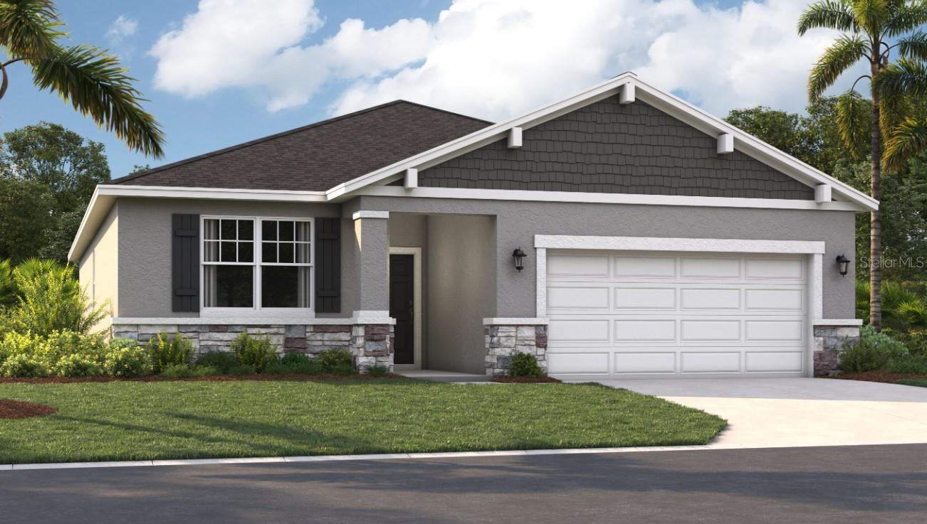 One or more photo(s) has been virtually staged. Under Construction. Ready for a Florida lifestyle? You'll love living at Silver Lake Pointe, where you'll be just minutes from all the shopping, dining, and entertainment options, and convenient to downtown Leesburg and Mount Dora. Plus, you'll have three main lakes and beautiful Silver Lake right in your backyard and many nearby parks and golf courses offering endless recreational options! Get ready to enjoy the sunny days ahead with the on-site amenities, including a pool, cabana, and playground.
The Seaton is the perfect home for any buyer. Step out the front door or through the two-car garage and enjoy a spacious and bright living room with an open kitchen overlooking the living room, and access to a large covered deck for those who enjoy outdoor activities or entertaining! This ideal layout features three bedrooms, three bathrooms, a laundry room, and much more. The secluded primary suite offers all the privacy you need; dual sinks, a large closet, and extra linen storage give you the feeling that nothing else matters except comfort and relaxation. Get ready to settle down somewhere special! New construction could be just what you're looking for!