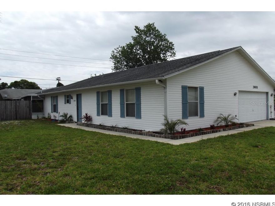 Fantastic 3 BR 2 Bath with over 1700 Sq Ft of living space. Features include full size 2 car side entry garage, in-ground screened pool with large covered patio & privacy fenced back yard.  The open kitchen has room for a small breakfast area and overlooks a huge great room with wood burning fireplace next to the slider access to pool deck and outdoor living space.  The floor plan provides nice separation of space between the Master and 2nd & 3rd bedrooms, all three bedrooms have large closet spaces with walk in in both the Master and 2nd bedrooms.  The full size 2 car garage has a built in work bench and storage area.  The home sits high and dry on a corner lot and has gutters to move water away and sidewalks around most of the home to insure access is dry even on rainy days. AC system new in 2009, Pool pump replaced last year, active  termite bond. Make an appointment to see this home today! ;Water: City