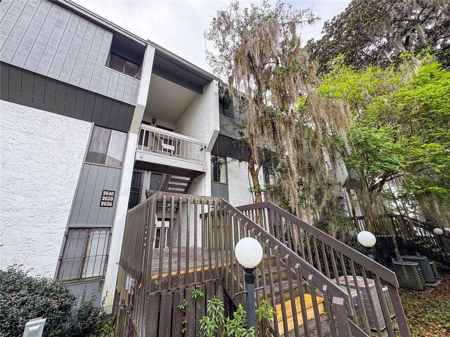 This condo is a blank canvas ready for your vision. It is a spacious, renovation-ready one bedroom and one bathroom unit located in the only waterfront condominium community in Gainesville. The open floor plan is already partially prepped, with most demolition complete, so you can bring your contractor or start building sweat equity right away. You will enjoy more than 800 square feet of heated and cooled living space along with a screened lanai that adds over 150 square feet of outdoor comfort. Bivens Lake Estates South offers a pool, pavilion, kayak and canoe launch, and a community dock that is perfect for morning coffee or an evening drink. The lake borders Bivens Arm Nature Park, and because most of the shoreline is owned by the University of Florida and not open to the public, residents enjoy rare access to this beautiful 189 acre reservoir. Monthly association dues cover exterior maintenance, building hazard insurance, water, and trash service. The condo association recently re-piped this unit, which is a valuable upgrade. Bring your contractor and schedule your tour today.