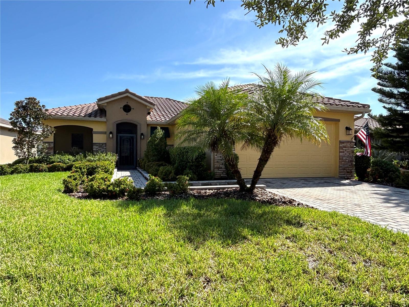 Beautiful OPEN CONCEPT Port Royal model in the Valencia subdivision of Solivita. Kitchen is open to the Great & Dining Rooms. Hot Water Heater new in 2024. HVAC with Germicidal UV Light System new in 2022. Front Door with LEADED GLASS INSERT new in 2022. 8' doors, 5.5" baseboards, ROUNDED CORNERS & DOUBLE PANE windows throughout. Ceramic TILE in all main living areas with Luxury Vinyl Plank flooring in the Den and carpet in the bedrooms. Cabinets in kitchen & both bathrooms were REFACED. Front of the home has ARCHITECTURAL STONE accents, BLOCK EDGING stone pavers around flower beds and the entryway is screened. Kitchen boasts Corian counters, GE SLATE GRAY FINGERPRINT RESISTANT appliances, upper cabinets with Crown Molding, PULL OUT DRAWERS in lower cabinets, SOFT CLOSE cabinet doors, SINGLE BOWL sink, pantry and RECESSED lights. PRIMARY BEDROOM has WALK IN CLOSET. Primary Bathroom has DUAL sinks, Corian counters, a WALK-IN shower and a linen closet. Two car garage is plumbed for a wash basin; existing wash basin is used for storage. LANAI is EXTENDED & SCREENED with concrete floor base covered with RUBBER DECKING. Exterior of home painted in 2021. Furniture and Golf Cart are available for purchase separate from the sale of the home.
**See the FULL LENGTH VIDEO on Tour Link 1.** ***Solivita is an active adult 55+ community located in Kissimmee, Florida. It is approximately 50 minutes from Disney World & the Orlando International Airport. Solivita has a total of 5,470 homes. Approximately 10,000 - 11,000 people live in Solivita during the winter while approximately 7,500 live in Solivita during the summer. Enjoy your active years in this piece of paradise. Solivita's amenities include: - a manicured SOFTBALL diamond & field - 36 holes of CHAMPIONSHIP GOLF that can be played by joining the Stonegate Golf Club or paying as you go - 2 STATE of the Art AMENITY centers with updated exercise equipment, yoga studio & meeting rooms - 3 restaurants - 14 HEATED POOLS - 17 PICKLEBALL courts - 9 TENNIS courts - 4 BOCCE BALL courts - 4 SHUFFLEBOARD courts - 3 HORSESHOE pits - a BILLIARDS room - miles of bike paths - 2 DOG PARKS (Small & Large Dogs) - Corn Hole - Tot Lot PLAYGROUND - COMMUNITY GARDEN - over 250 resident clubs. The HOA: - maintains the LANDSCAPING & IRRIGATION systems in the common areas as well as at individual homesites - maintains the roads throughout the community - PROVIDES SECURITY with gate guards and mobile patrols including the Polk County Sheriff - allows AUTOMATED GATE ACCESS for residents via license plate readers - provides residents with Fiber Optic Internet & TV service.***Poinciana Lakes Plaza is a MAJOR NEW SHOPPING CENTER that opened directly across from the Solivita Main Gate in Summer of 2024. It features Sprouts Grocery, TJ MAXX, Ross, Burlington, Rack Room Shoes, 5 Below, Ulta, Outback, First Watch, 5 Guys, Urgent Care, Dentist, TD Bank, Petco & Hair Cuttery PLUS MORE TO COME.***