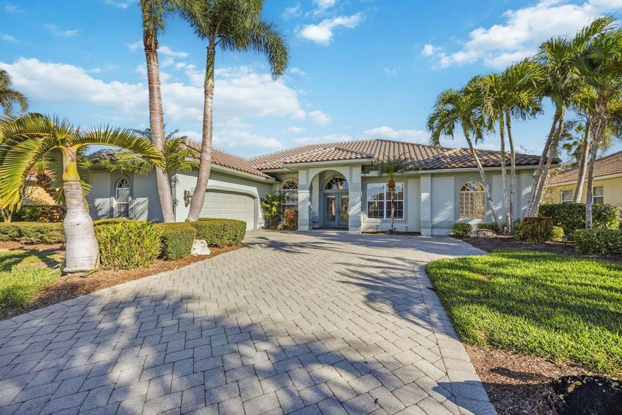 DO YOU WANT TO LIVE IN PARADISE??  TAKE A LOOK AT THIS BEAUTIFUL CUSTOM-BUILT HOME IN THE PREMIER GATED COMMUNITY OF SOUGHT AFTER SAWGRASS WHICH OFFERS A HEATED POOL, FITNESS CENTER, CLUBHOUSE AND A PICKLE BALL COURT WITH LOTS OF ACTIVITIES TO ENJOY.  YOU ARE ONLY 4 MILES FROM THE HISTORIC DOWNTOWN VENICE, SEVERAL BEACHES INCLUDING A DOG BEACH, SHOPPING, DINING, AND CULTURAL ATTRACTIONS.  AS YOU ENTER THE FRONT DOUBLE GLASS DOORS YOUR VIEW IS BREATHTAKING OF THE LUSH LANDSCAPING WHICH DISPLAYS A UNIQUE GARDEN WATERFALL SURRONDING THE POOL.  THERE ARE SOARING 12 FOOT SEILINGS IN THE FORMAL DINING ROOM, FORMAL LIVING ROOM AND MASTER BEDROOM WITH 5 INCH CUSTOM CROWN MOLDING THROUGH OUT THE WHOLE HOME.  THE GOURMET KITCHEN HAS AN ISLAND WITH GRANITE COUNTERTOPS, RAISED PANEL MAPLE CABINETS, PULL OUT DRAWS, PANTRY, STAINLESS STEEL APPLIANCES, TRASH COMPACTOR, PLANT SHELVES AND UNDER CABINET LIGHTING.  THE LAUNDRY ROOM HAS MULTIPLE CABINETS, A FOLDING TABLE AND BUILD IN IRON BOARD.  THIS IS A SPLIT FLOOR PLAN WITH 2 SPACIOUS GUEST BEDROOM AND BATH.  SOLID CORE INTERIOR DOORS FOR NOISE REDUCTION.  DOUBLE DOORS TO THE MASTER SUITE WITH TREY CEILINGS WITH GLASS SLIDING DOORS OUT TO YOUR LANAI AND A LARGE SITTING AREA FOR RELAXTION.
GARDEN TUB, WALKING IN SHOWER WITH GLASS BLOCK FOR PRIVACY, DOUBLE SINKS AND A CONFORT HIGH TOILET.  THE HOME HAS 20 BY 20 TILE WITH NEW LUXURY VINYL IN THE FAMILY ROOM, 2 GUEST BEDROOMS, OFFICE AND MASTER SUITE.  THERE IS NO CARPET IN THIS HOME.  IT HAS A TRANE 16 SEER WITH 4 ZONES FOR MAXIMUM EFFICIENCY.  WINDOW TREATMENTS, BLINDS, 7 CEILING FANS INCLUDING ONE IN THE GARAGE, LIGHTING AND MARBLE WINDOW SILES.  THERE IS A BRANDNEW ROOF PUT IN 2025.  SECURITY SYSTEM AND SURROUND SOUND THROGHTOUT THE HOME.  CONVENIENT TO GROCERY STORES AS WELL AS THE NEW SARASOTA MEMORIAL HOSPITAL.  THIS LOCATION HAS IT ALL, LOW HOA'S AND NO CDD FEES AND NOT IN A FLOOD ZONE. A NINE HOLE GOLF COURSE MEANDERS THROUGH THE COMMUNITY WITH LUSH LANDSCAPING AND LAKES.  SCHEDULE YOUR PRIVATE TOUR TODAY.