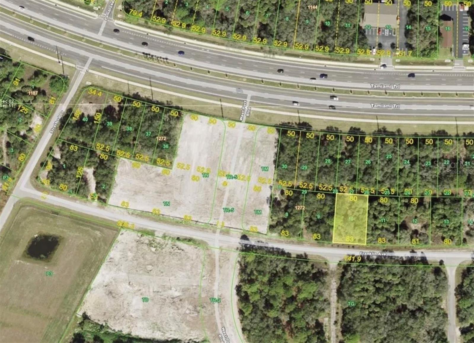 Commercial lot zoned CG, Commercial General. Franklin Ave is one (1) block south of US-41 (Tamiami Trail) and runs parallel to US-41. This lot abuts property that fronts US-41. A new curb cut named Westport Blvd is just two lots to the West.
This is a great opportunity to secure a commercial lot for your business.
General Commercial is intended for activities predominately connected with the sale, rental and distribution of products or performance of services. Healthcare, hotels, assisted living facilities, and offices can also be located within these areas.
Uses may include general retail, offices, hotels/motels, professional services, residential, healthcare, assisted living facilities, restaurants, and business services.
*** MINIMUM LEASE 3 YEARS***