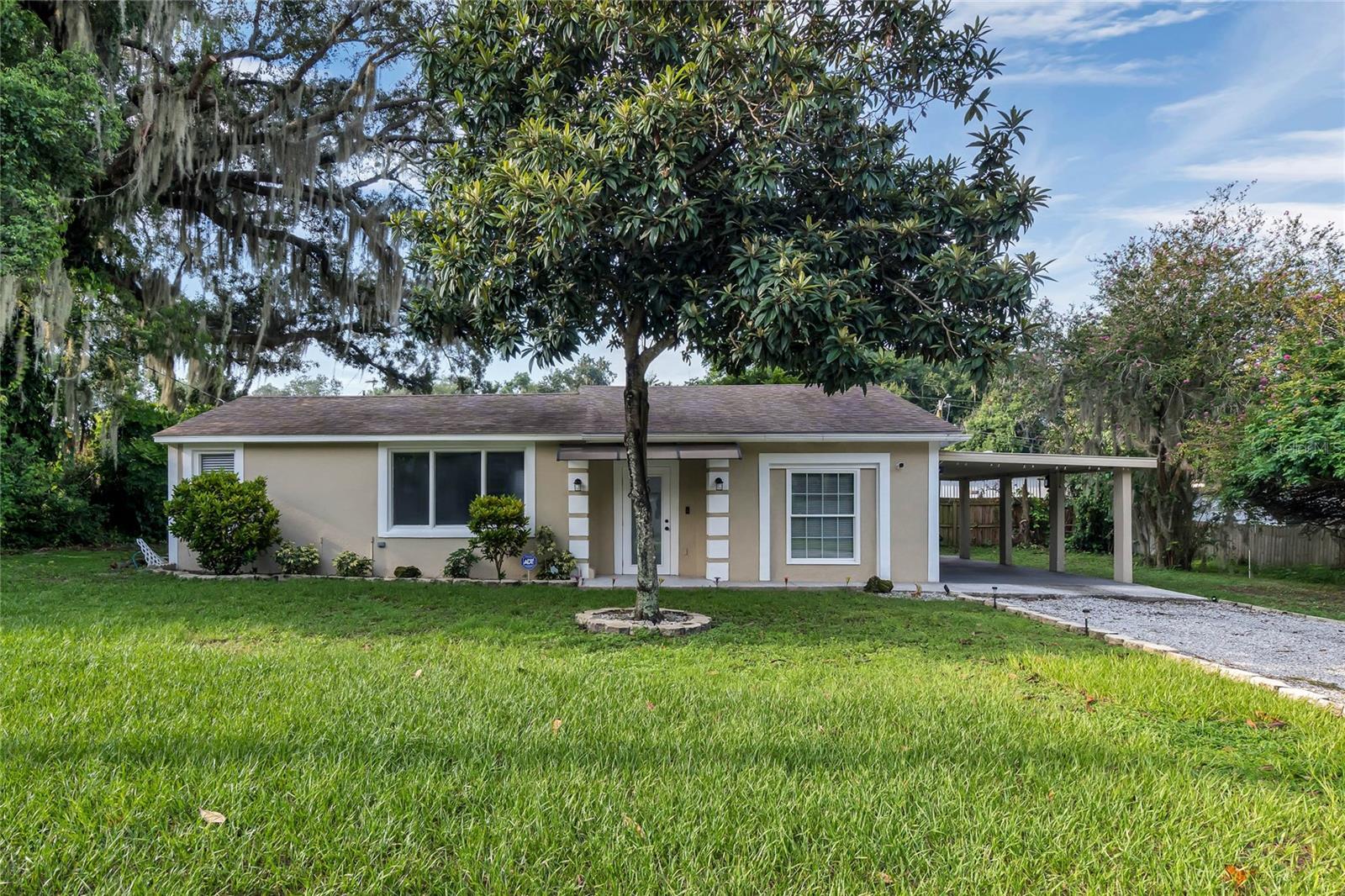 Short Sale. Looking for your own little move in ready Love Shack minutes from Downtown Mount Dora with No HOA? Well here it is!! Love lakes, boating and fishing? Public boat ramp is close by and easy to access. This 1000 sqft 2 bed, 2 bath home is wonderfully bright and airy as each room is flooded with natural light. What? a Bonus room too?? Bonus room (10x14), Just off the Main bedroom, could easily be used as a flex space for an office, nursery, or even a 3rd bedroom. Just perfect for both the "Just starting out'" crowd and the and "Empty Nest" bunch alike, this Cozy intimate space was completely remodeled just 2 years ago, including new floors throughout, and elegantly updated kitchen and bathrooms. Centrally Located in the heart of Lake County's golden Triangle, this quaint little bungalow sits on a dead end road, creating a great sense of peace and privacy. Only a minutes drive to all the events, restaurants, and shopping they provide. This sweet home is 30 minutes to the center of Orlando and Easy access to all of Central Florida's major arteries putting all Florida has to offer within your grasp. This home would be perfect for the 1st time homeowner or make a great addition to a rental portfolio. This one could easily be used as a year round rental or Air BNB. Don't miss out on this hidden Gem!!