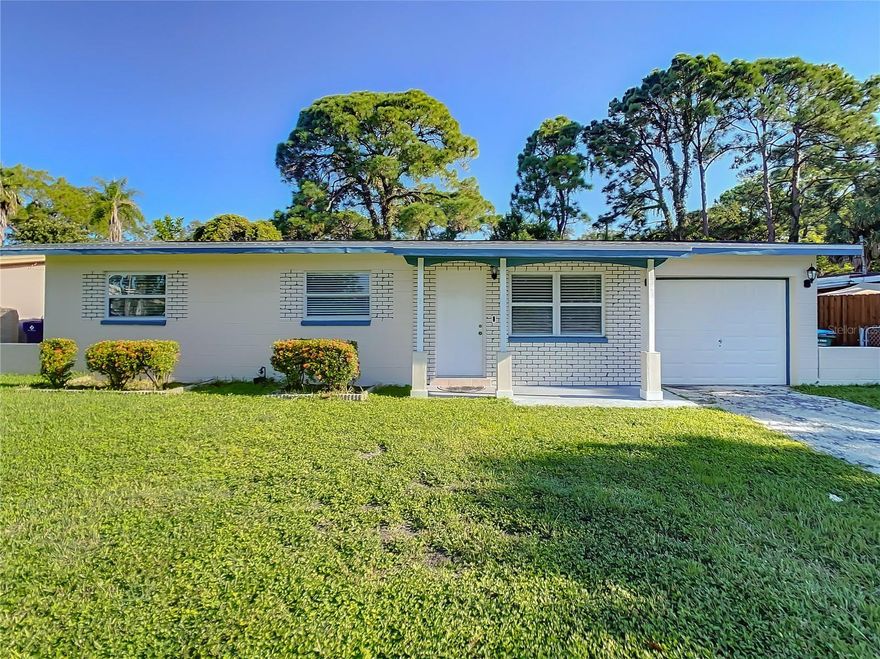 Showings by appointment only**Better Hurry- at this price, this house will not be available for long! Your opportunity to own an AFFORDABLE, BLOCK CONSTRUCTION, 3 bedrooms, 2 bath, 1 car garage home is here. Centrally located in Pinellas County, this beauty can be purchased and used based on your desires. Situated in unincorporated Pinellas County, short term rentals are legally allowed. Airbnb? Winter getaway? Yearlong residence? You decide. Some of the benefits of the superb location of this updated & lovingly maintained home is its proximity to so many every day conveniences: less than 9 miles to St. Pete/ Clearwater Airport; 19 miles to Tampa International Airport; 7 miles to Madeira Beach & the world-famous John’s Pass; 8 miles to downtown St Petersburg (bustling with food/drinks/arts & entertainment); and a MULTITUDE of food & drink establishments starting as close as half a mile away, even the VA hospital is only 5 miles away. As you make your way to the front door, you’re greeted by the Nest brand doorbell, a smart lock & the UPDATED WINDOWS. Upon entering, you’ll immediately notice the bright & open floor plan, along with the neutral tile set at a diagonal through-out. At the other side of this living room is the UPDATED KITCHEN, featuring a stainless-steel side by side refrigerator & smooth top electric range. (You could add a roll away island & make this space perfect!)  If you make your way to the left & through the hallway you’ll see the UPDATED GUEST BATH, large vanity & full bathtub. Across from that is a cozy bedroom featuring a ceiling fan & wide closet. Continue through and you’ll make your way into the LARGE PRIMARY BEDROOM WITH EN-SUITE BATH. The bath has been UPDATED and features a DOUBLE SINK FLOATING VANITY, comfortable sized walk-in shower, and modern lavatory. At the other side of the room, the WALK-IN CLOSET with CUSTOM SHELVING is the icing on the cake. Make your way back to the living area.  Did you notice the convenient pass-through window & counter from the kitchen into the large bonus room? This space can easily host your memory making get-togethers. The 3rd bedroom, large & bright, is just to the east of the bonus room. The attached 1 car garage houses the included front load washer/dryer AND boasts its own MIN-SPLIT HVAC SYSTEM!  How would YOU use this area? Car? Workshop? Game Tables? The options are endless. Make your way out to the spacious backyard through the garage. In addition to the CUSTOM-BUILT SHED, there’s plenty of room for get-togethers & bonfires.  ROOF was replaced in 2018. UPDATED WINDOWS throughout, this home is ready for you to make it your own. Please View the 360 Virtual Tour Link and Schedule your Showing Today! ****Claims made in this listing are deemed correct by sellers, but the buyer understands it is their responsibility to confirm all info as some information could change from time of listing.***Schedule your private tour today, properties like this are hard to find.** Nest Brand doorbell & thermostat included (Please keep in mind, the doorbell is actively recording video & audio.) PHOTOS TAKEN PRIOR TO TENANT OCCUPYING- CURRENTLY TENANT OCCUPIED. Please do not disturb the tenant.