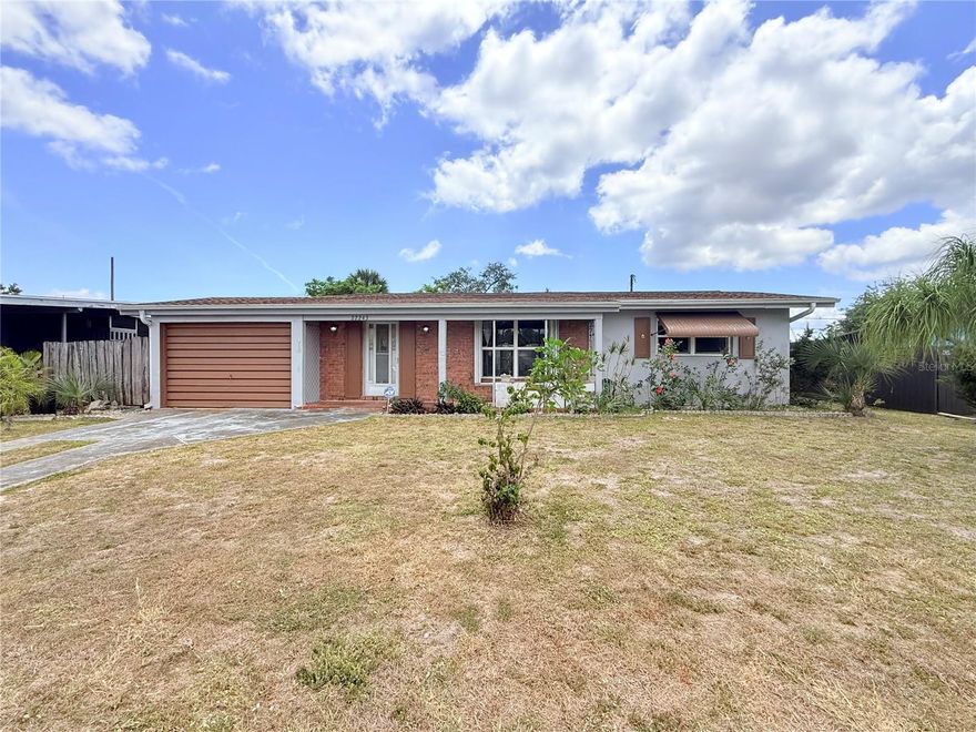 FIRST ITME BUYERS! NOT IN A FLOOD ZONE. Great opportunity, 22243 Lasalle Rd is centrally located in the heart of Port Charlotte. With justa little personal touch this one is priced to sell fast. This 2 bedroom, 1 bath is a great starter investment property. Appliances included washer and dyer, a fenced yard area for your family fur pals and plenty of back yard for entertainment, and more. The enclosed lanai runs across the back. Newer roof 2020, AC replaced 2012, appliances include washer and dryer. There is a well system and sprinkler system, one car garage and large metal storage.  Location Location Location, near schools, parks, hospitals, centered to Tamiami Trail and Kings Hwy, you are close to it all. Tennis, Golf, Watersport,restaurants, shopping, markets, bars, live entrainment, fine dining, Sunseeker Resort, Port Charlotte Beach Park, Punta Gorda, and approximately 35 minutes drive to Englewood beach. Don't miss it.