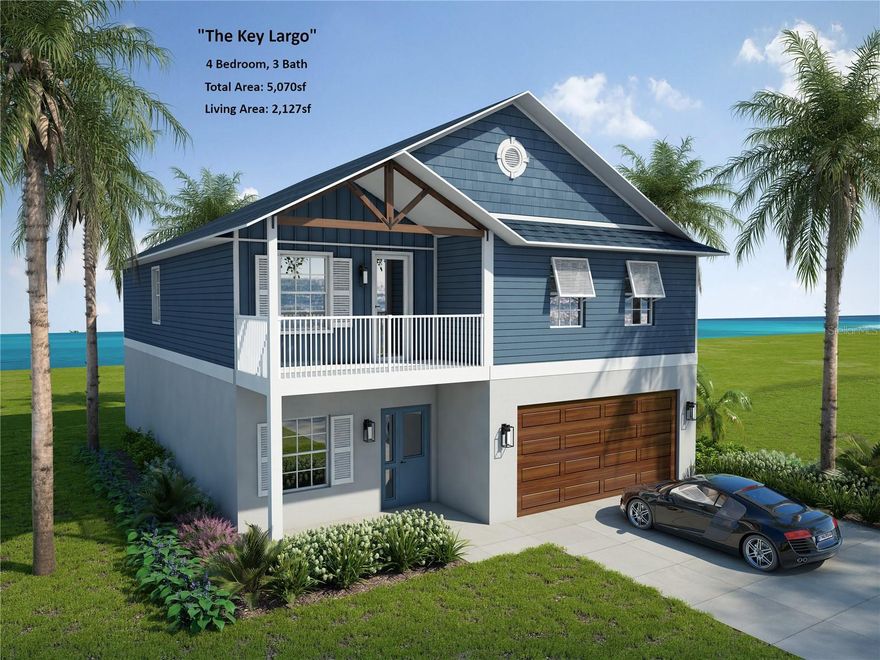 Pre-Construction. To be built. NEW HOME CONSTRUCTION! This custom home is not only directly on the Intercoastal, but has an open view of the Belleair Bridge from one of the three porches overlooking the water. Great Florida views! This elevated waterfront home has 4 Bedrooms, 3 Baths, an inground piling foundation system, and is elevated a full 6' ABOVE the required FEMA elevation. In addition for hurricane protection, the wall system and all windows, sliding glass doors and exterior doors are rated above 150mph storm protection. The home offers Custom Cabinets & Countertops, large Pantry, Great appliance package, ceramic tile baths, and customer can choose all materials and colors.
The home also comes with a new very nice swimming pool overlooking the intercoastal, for watching dolphins and many relaxing afternoons. Options for this home include a generator, elevator and natural gas.
The home is in beautiful Indan Rocks Beach, the most desirable residential neighborhood. The home is only three blocks from the Gulf, an easy walk to the beach. Directly across the street is a playground park as well as tennis and pickleball courts. Restaurants are also walking distance, and for shopping 2 miles away, Belleair Bluffs offers upscale restaurants, Publix, Walgreens, and specialty stores. The home is also only 5 miles from Morton Plant Hospital and many doctors' offices. 
If you are also looking for an investment, IRB allows Air B&B rentals. Use this 4 Bed/2 Bath home part time, and enjoy good rental income for other months.