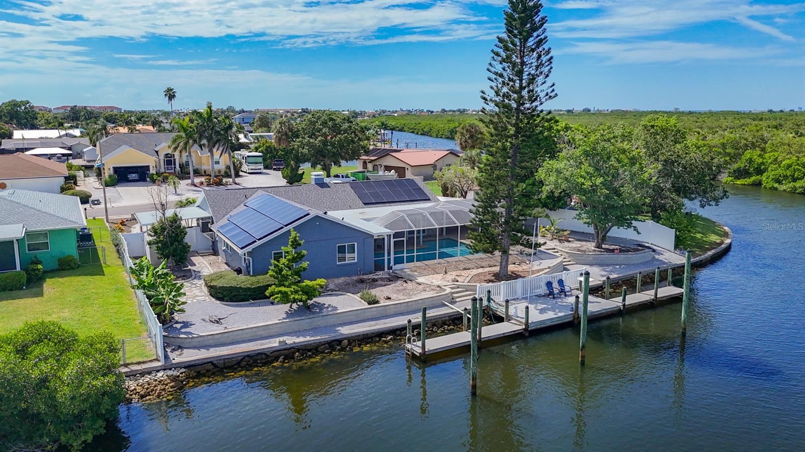 Discover the ultimate waterfront lifestyle in this beautifully renovated rental home, perfectly situated at the end of a quiet cul-de-sac with direct sailboat access to Tampa Bay.
Designed with both elegance and comfort in mind, this residence offers modern luxury and everyday convenience. Inside, you’ll find gleaming marble floors, an open-concept layout, and a chef’s kitchen featuring smart appliances, a porcelain cooktop, quartz countertops, and a smart sink and refrigerator. The spa-inspired bathrooms include rainfall showers and smart LED mirrors with anti-fog technology. The spacious master suite provides a private retreat, while additional bedrooms and three sliding doors open to breathtaking canal views.
Step outside to enjoy a sparkling saltwater pool with heater and lights, a full outdoor kitchen, and a beautifully landscaped yard overlooking the water perfect for relaxing or entertaining. Boating enthusiasts will appreciate the private boat ramp, RV/boat parking, and impact-resistant windows and doors. Energy-efficient solar panels help keep utility costs low.
Additional features include a two-car garage, carport, brand-new roof, new A/C system, and new water heater. The home can also be leased fully furnished with high-end designer furniture.
Ideal as a primary residence or seasonal rental, this waterfront property is move-in ready and offers the ultimate Florida lifestyle.
Contact me today to schedule a private showing.