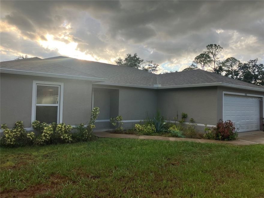 Attention all renters! Please stop by, and see this 2021 built home in North Port, Fl. Good size backyard, quiet neighborhood with easy access to all shopping, restaurants and HWY I-75. Featuring 3 bedrooms, 2 full bathrooms, all stainless steel appliances, and open concept kitchen/dining/living room. Plus, there is an attached 2 cars garage with a plenty of parking spaces on a driveway.