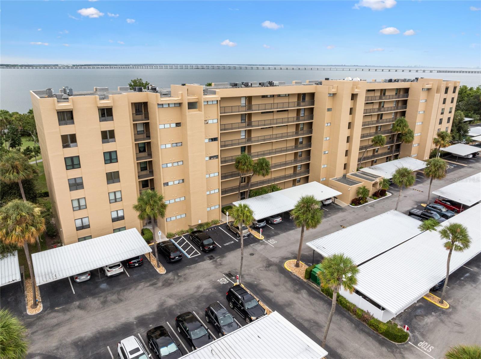 Enjoy million-dollar panoramic water views of Old Tampa Bay in this beautifully upgraded 2/2 fully furnished turnkey penthouse-level condo. Imagine living in a high-end condo where you are able to enjoy breathtaking views of beautiful Tampa Bay from the time you wake up until the end of the day. This is not a run-of-the-mill condo as it has an impressive list of features: it’s a penthouse-level corner unit condo with an amazing 1,250 square feet living area. There is a mesmerizing water view from all of the main rooms. The kitchen and both bathrooms have been upgraded. Spacious kitchen with ample counter space, an abundance of cabinets and stainless steel appliances. Hurricane impact windows throughout. There are 3 wall televisions; one is a Hulu TV which comes with Hulu. Brand new king-size (never-been-used) mattress and remote-controlled blinds in the primary bedroom. Tons of closet storage space throughout. Plank tile flooring. A high-efficiency water softener system. Your private laundry/storage room across the hall. The building has 2 elevators plus a trash chute. You will have your own covered parking space. Rent includes water, sewer, trash, basic cable. Sorry, no pets. Cove Cay is a golf community with a USGA rated 18-hole championship course with beautifully maintained greens meandering throughout the community. The community also has a marina where you can rent boats, jet skis, kayaks. AJ's Dockside Bar is a highly rated local favorite for fresh food, drinks and an overall good place to hang out. Cove Cay is a gated community with 24/7 security guards. You will have access to the clubhouse, heated pool, jacuzzi, fitness room, billiards. The location of Cove Cay is in the middle of everything! A short drive north is Dunedin, known for its vibrant downtown and Honeymoon Island, and Tarpon Springs, known for its Sponge Docks. A short drive east is the St. Petersburg Airport as well as Tampa and the Tampa Airport. Going south is St. Petersburg and it’s vibrant arts scene and downtown. Finally, going west, is the world renowned Clearwater Beach and the myriad of beaches along the coast. In between are restaurants, entertainment, activities, shopping, medical facilities, and more! If you’re looking for an amazing place to live and don’t want to settle for something ordinary and uninspiring, you need to check this condo out now before it’s gone!