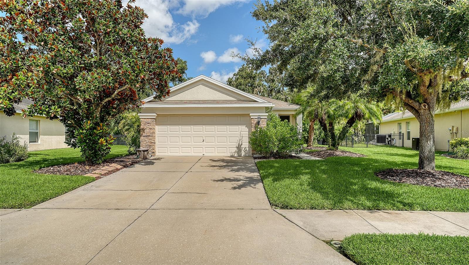 Welcome to Amenity Rich Harrison Ranch. This charming Move-In Ready 3-Bedroom 2-Bath home has been meticulously maintained and offers the perfect blend of style, functionality, and convenience. Step inside to a bright, open floor plan that flows seamlessly from the well-appointed Eat-In Kitchen with 2021 Stainless Steel Appliances into the spacious living area overlooking the preserve view. The Washer, Dryer and Kitchen Disposal were also replaced in 2023. This home is well priced and offers Great Value!!! Make it Yours TODAY!!